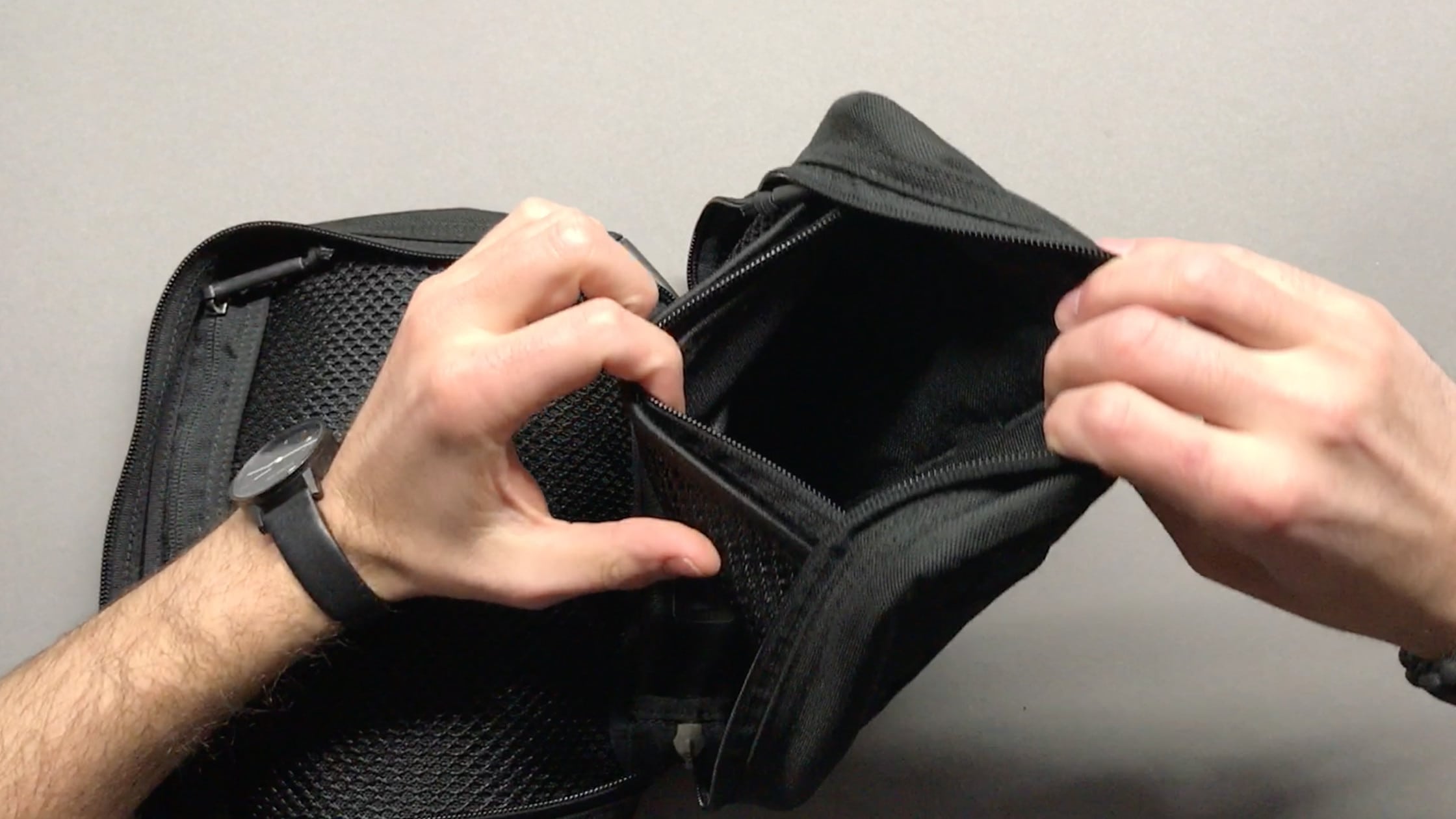 Fully Covered Zip Pocket
