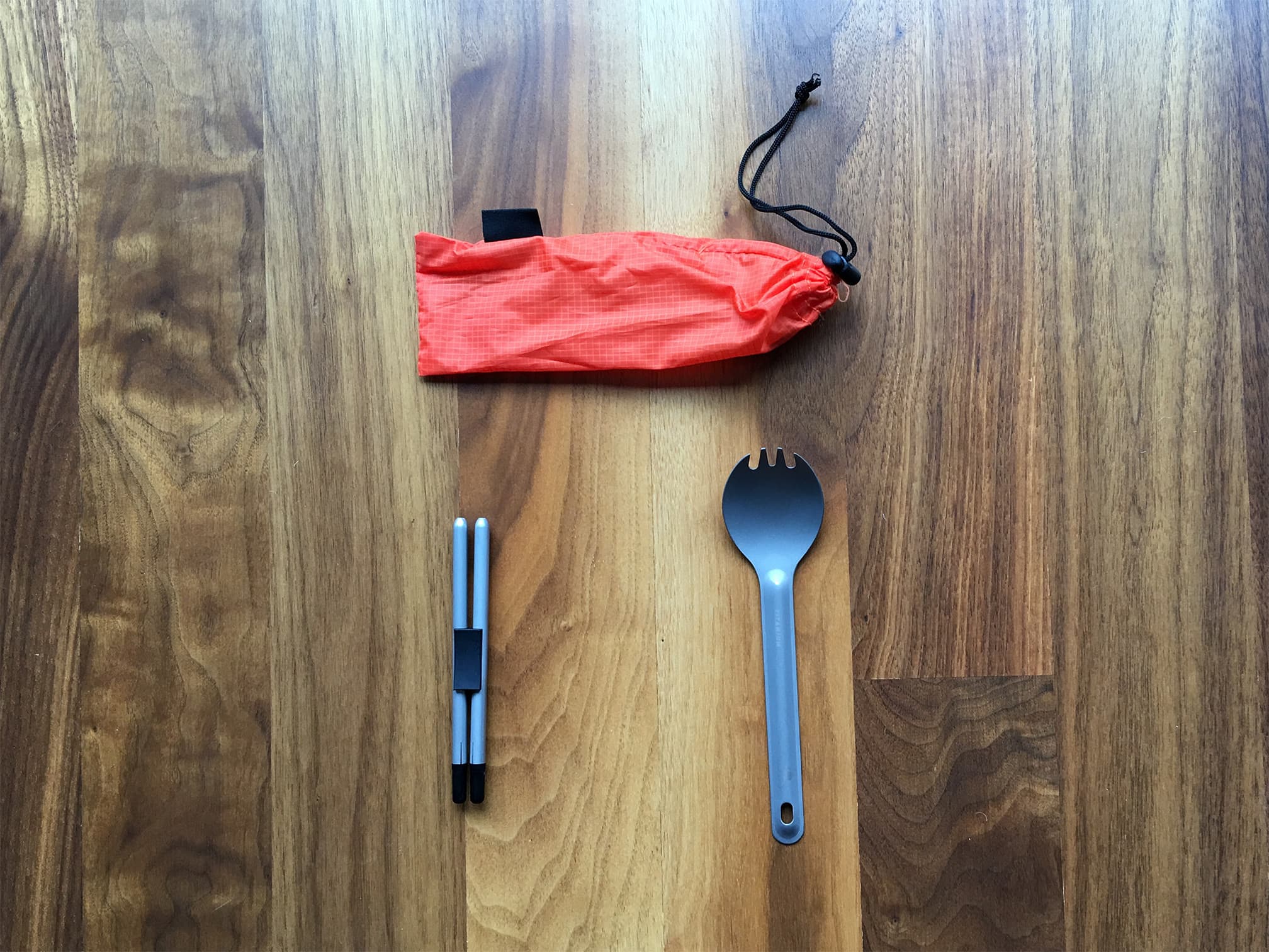 Collapsible Compact Chopsticks | TOAKS Titanium Ultralight Spork: