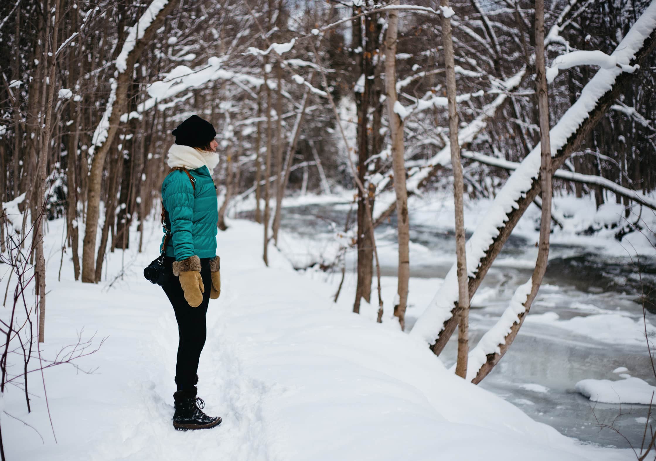 MEC Uplink Jacket in the Snow | Frances Beatty