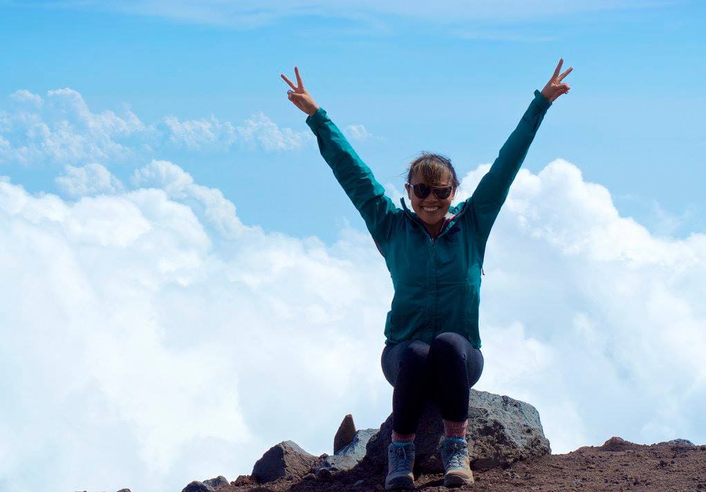 Roxanne Ravago on Mount Fuji, Shizuoka, Japan