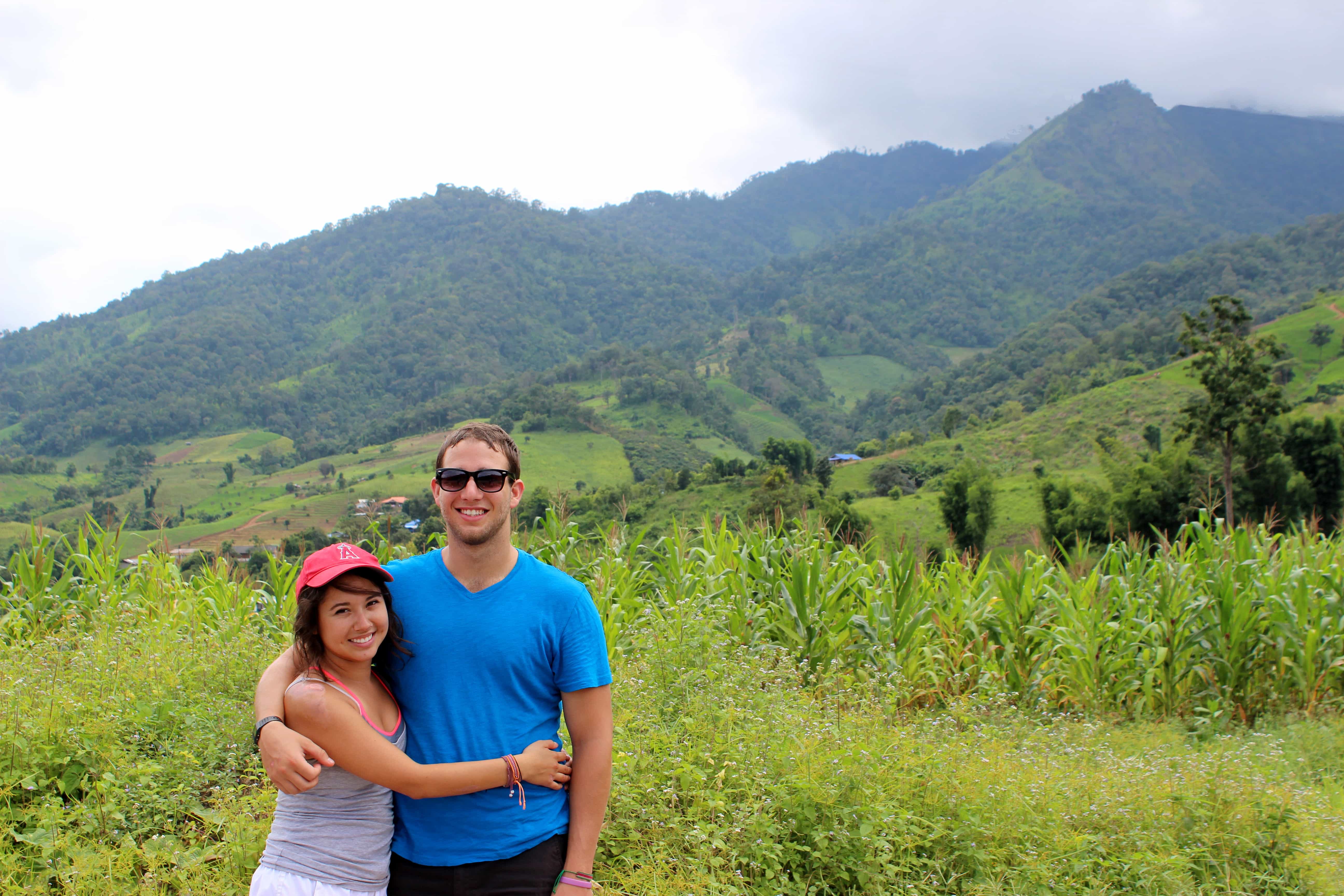 Natalie Avalos and Thomas Brown in Pai, Thailand