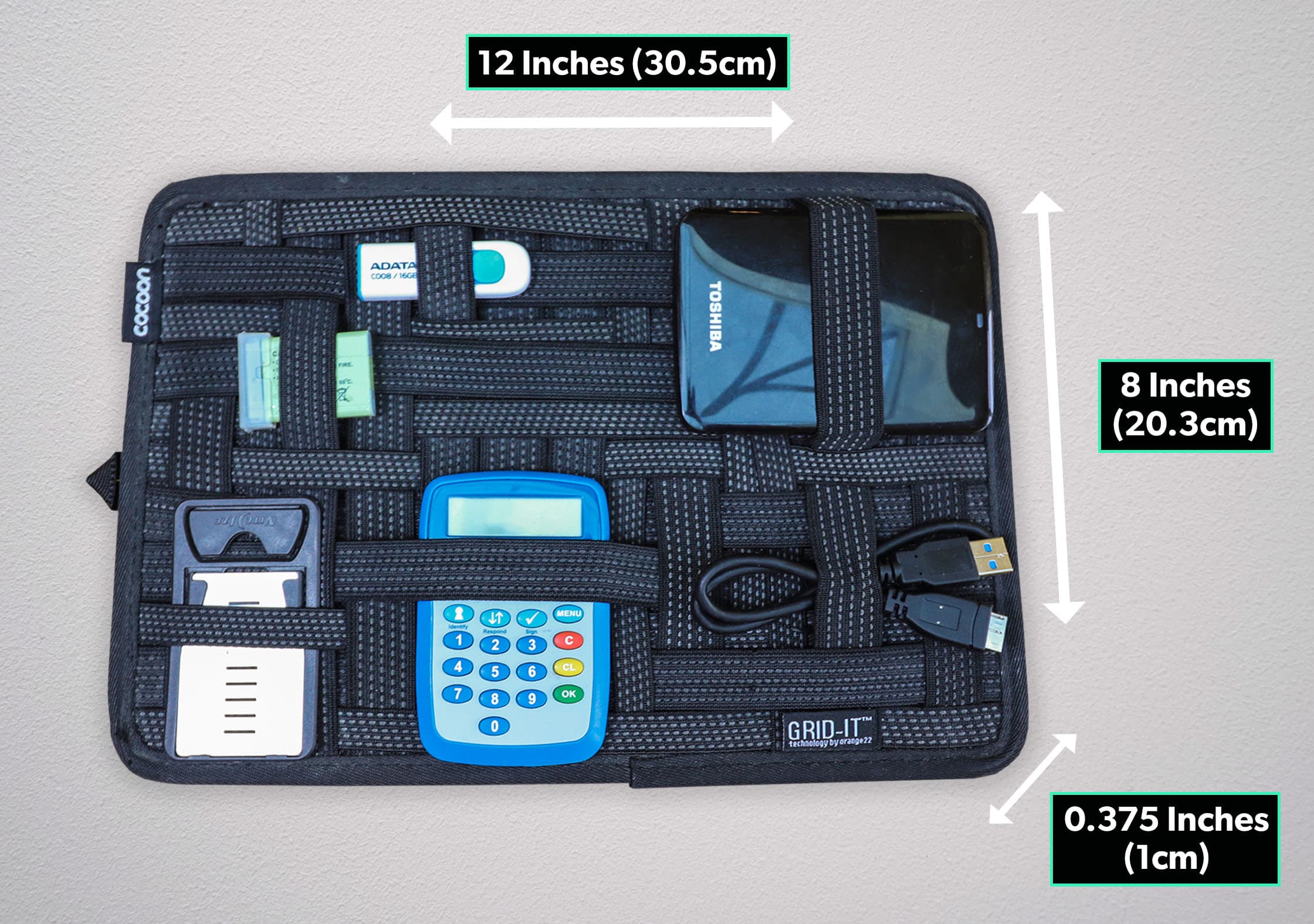 Cocoon Innovations Grid-It dimensions