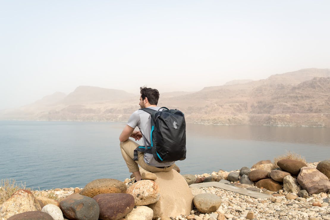 Wearing the Cotopaxi Allpa 35L Travel Pack in Jordan