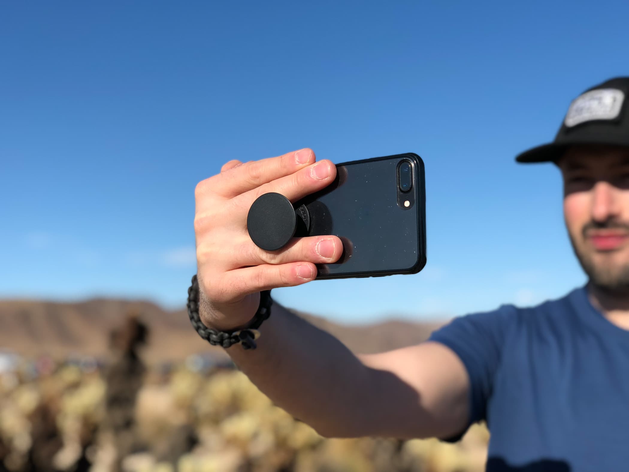 Testing the PopSockets in Joshua Tree