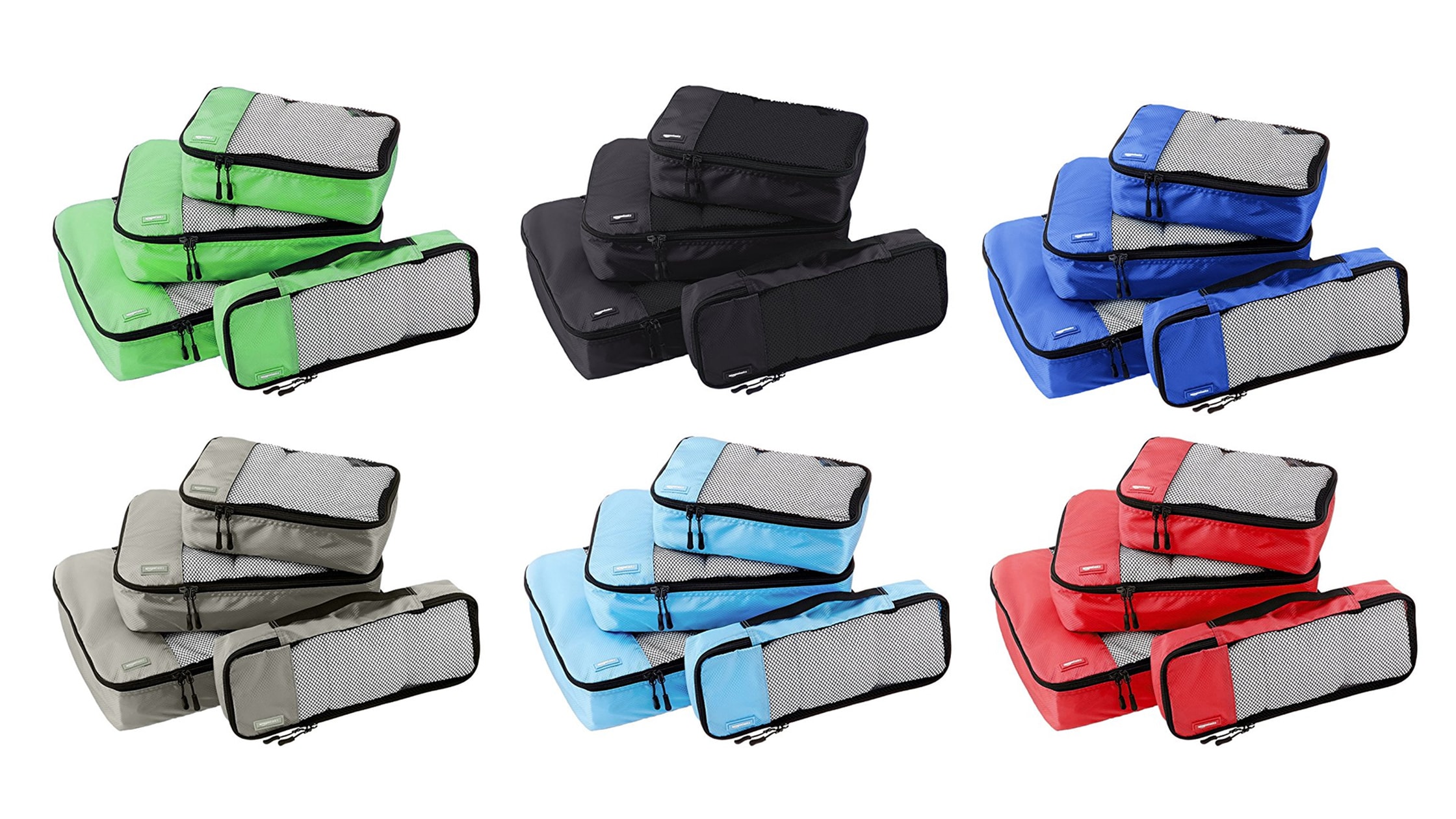 Different AmazonBasics Packing Cubes Colors