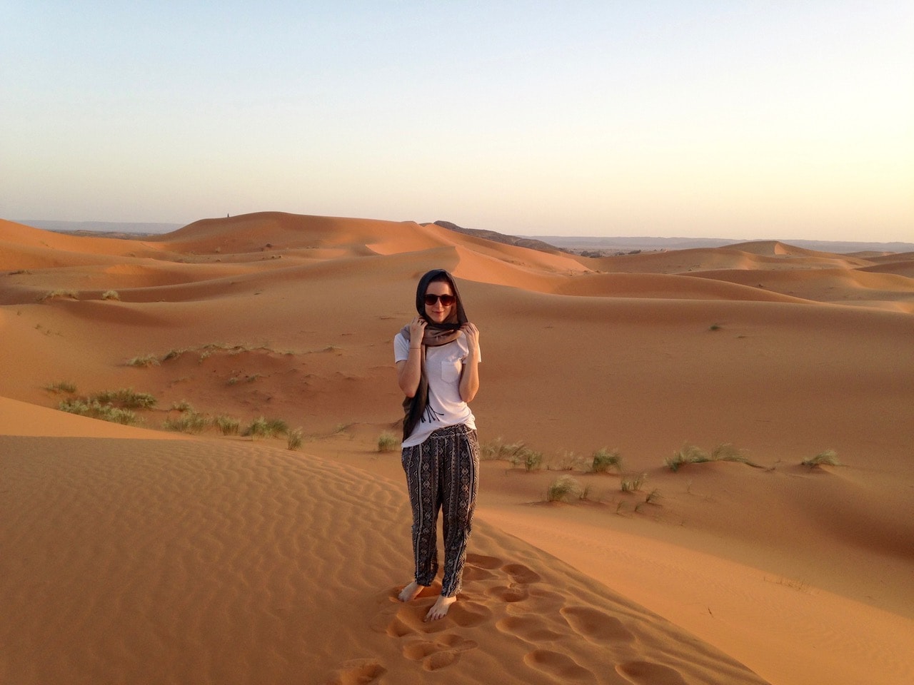 Natasha Brownlee in the Sahara Desert, Morocco