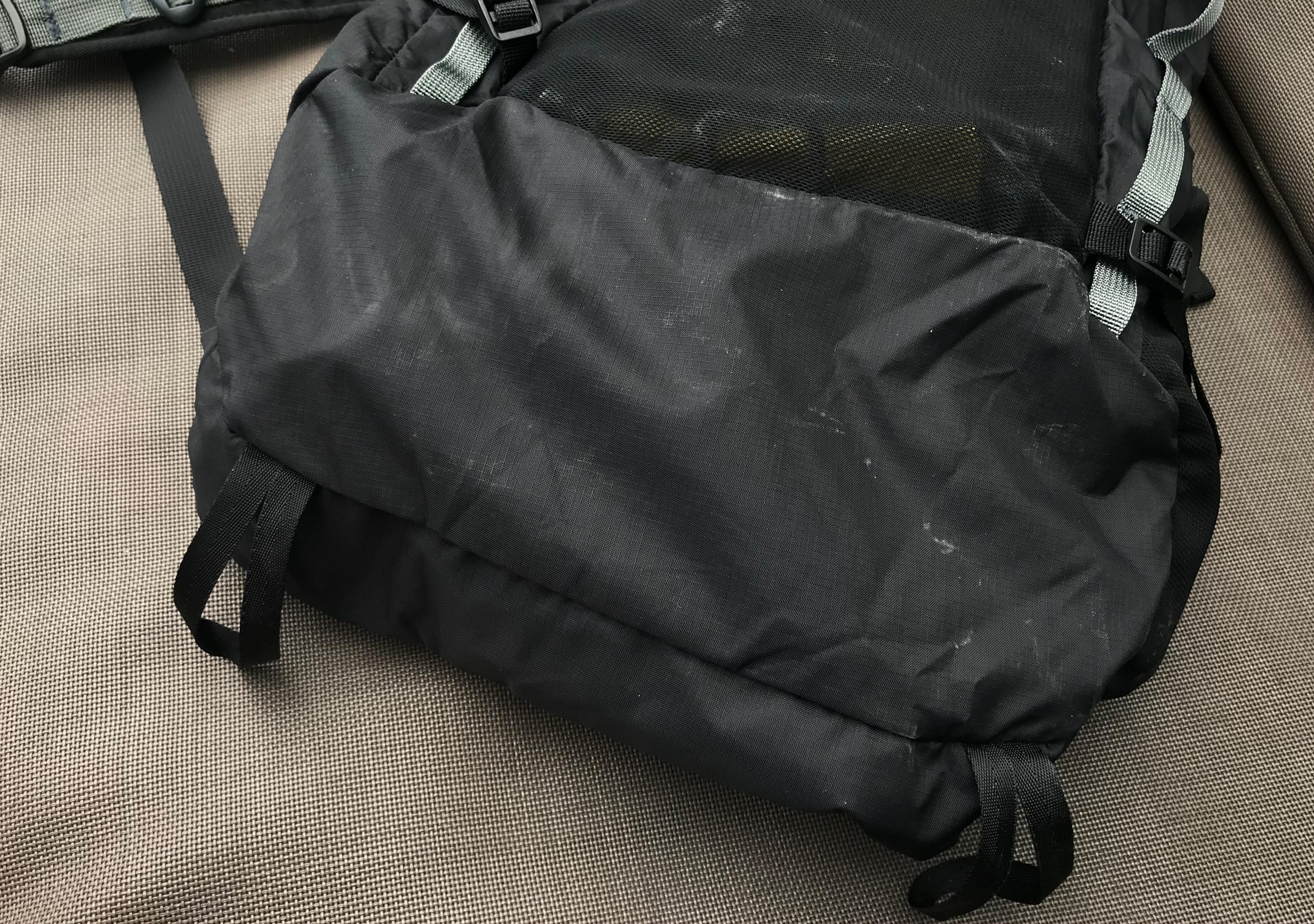 Mystery Ranch In and Out Packable Daypack After Use