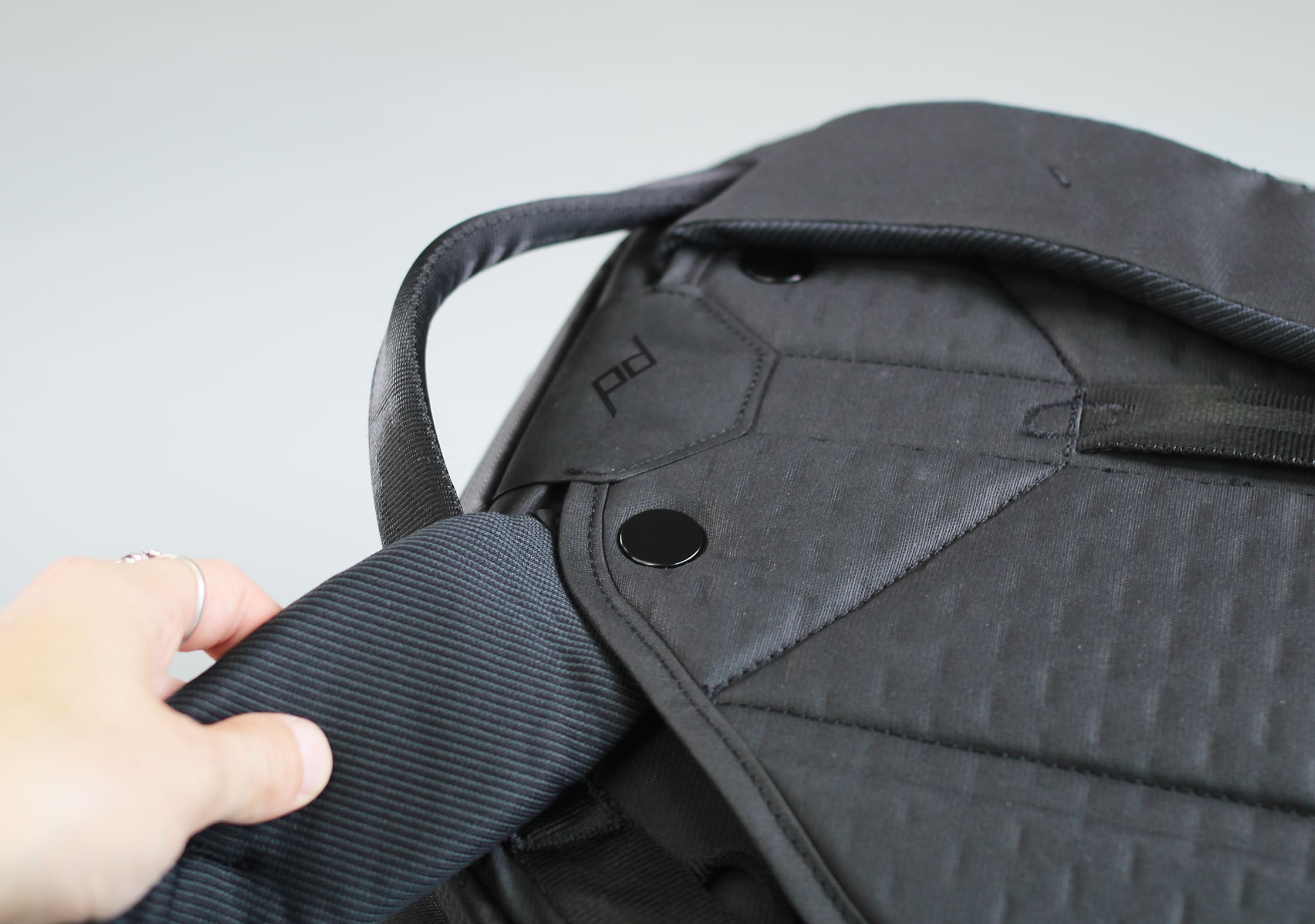 Peak Design Travel Backpack Rotating Shoulder Strap System
