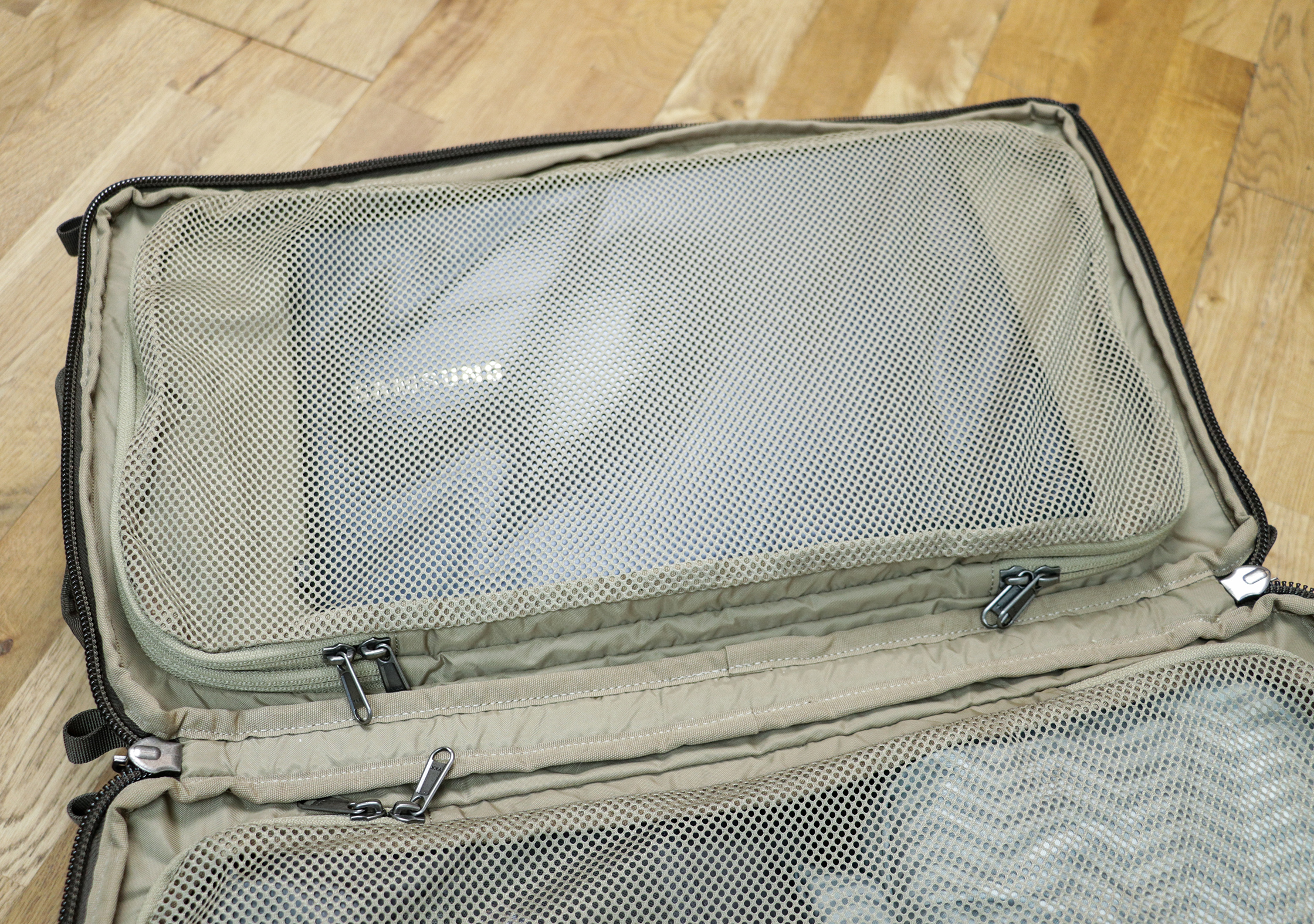 13" Laptop In The Thin Mesh Compartment Of The Fjallraven Splitpack