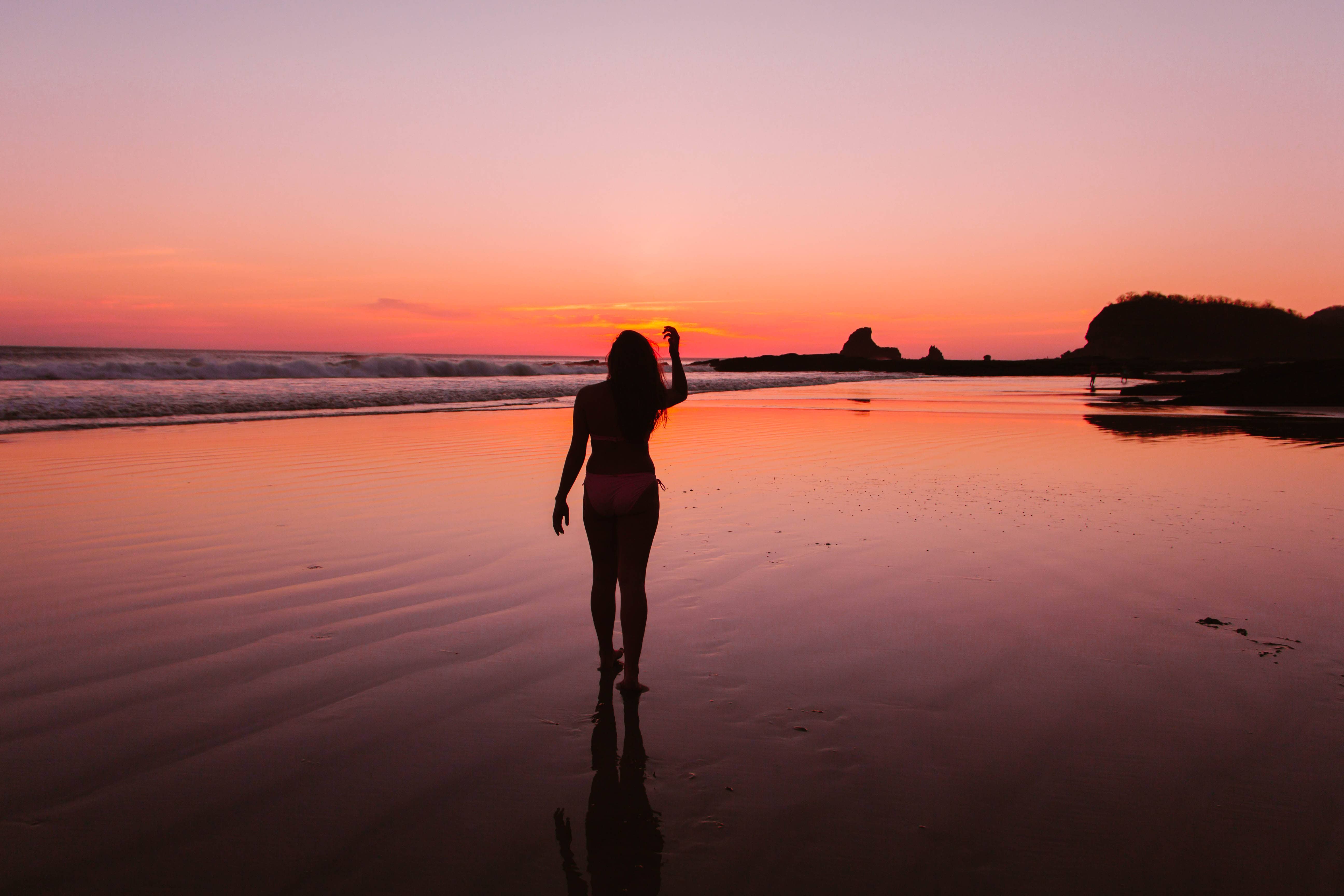 Erica Latack at Playa Maderas, Nicaragua