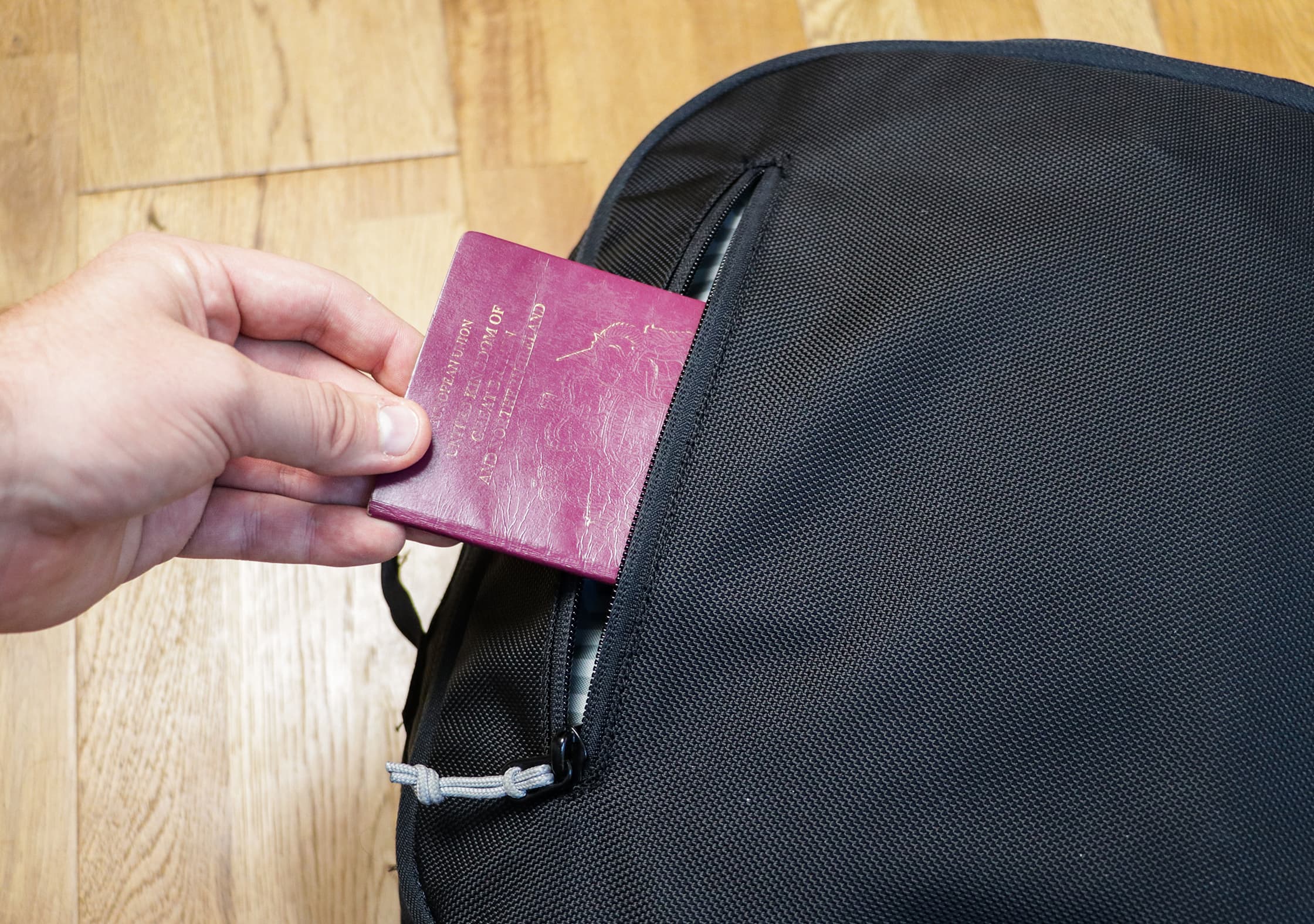 Front Quick-Grab Pocket On The Heimplanet Monolith Weekender