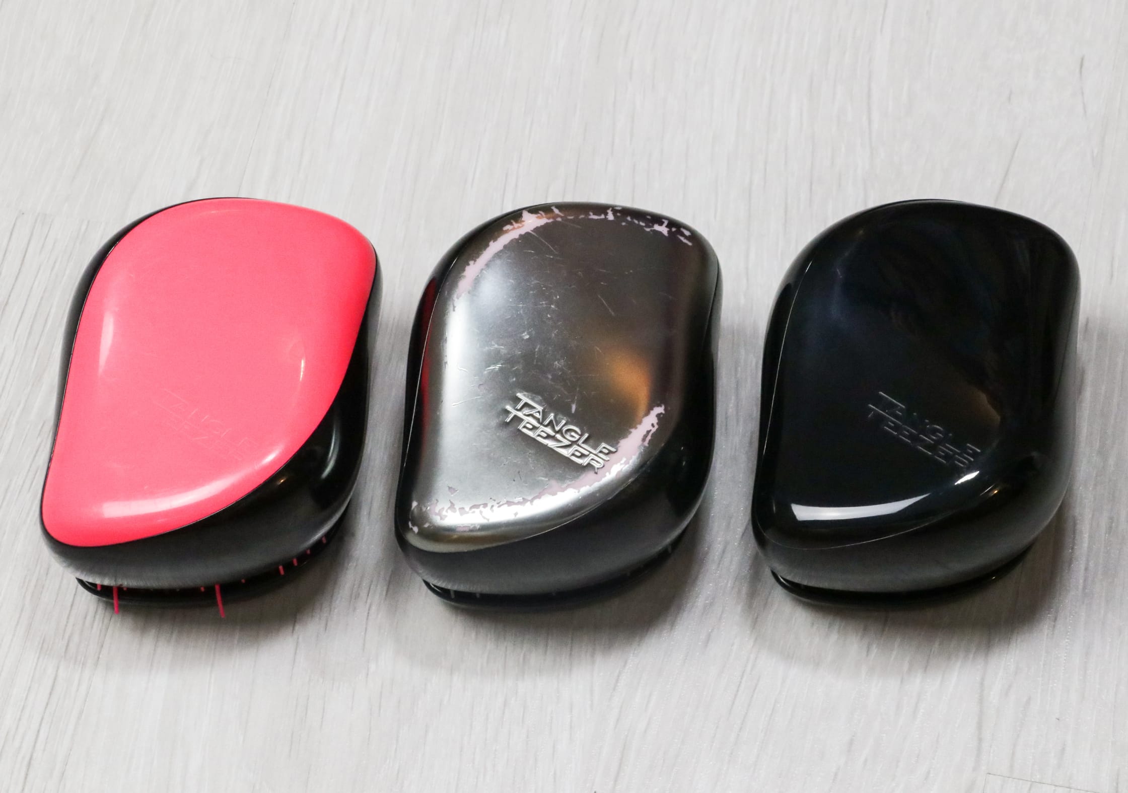 All Three Colors Of The Tangle Teezer Compact Styler We Have Been Testing