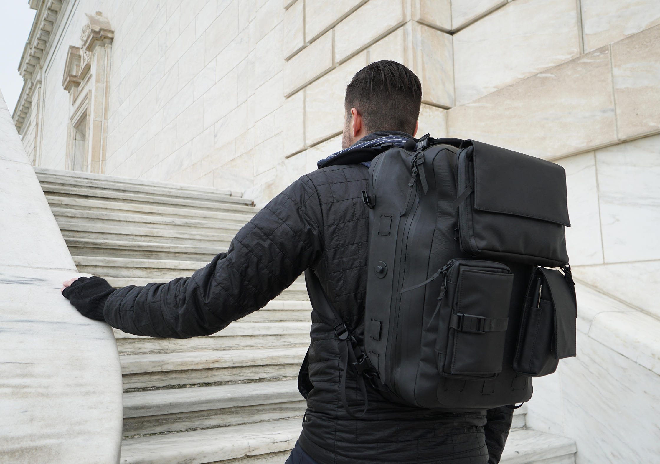 Black Ember Citadel Modular Backpack In Detroit