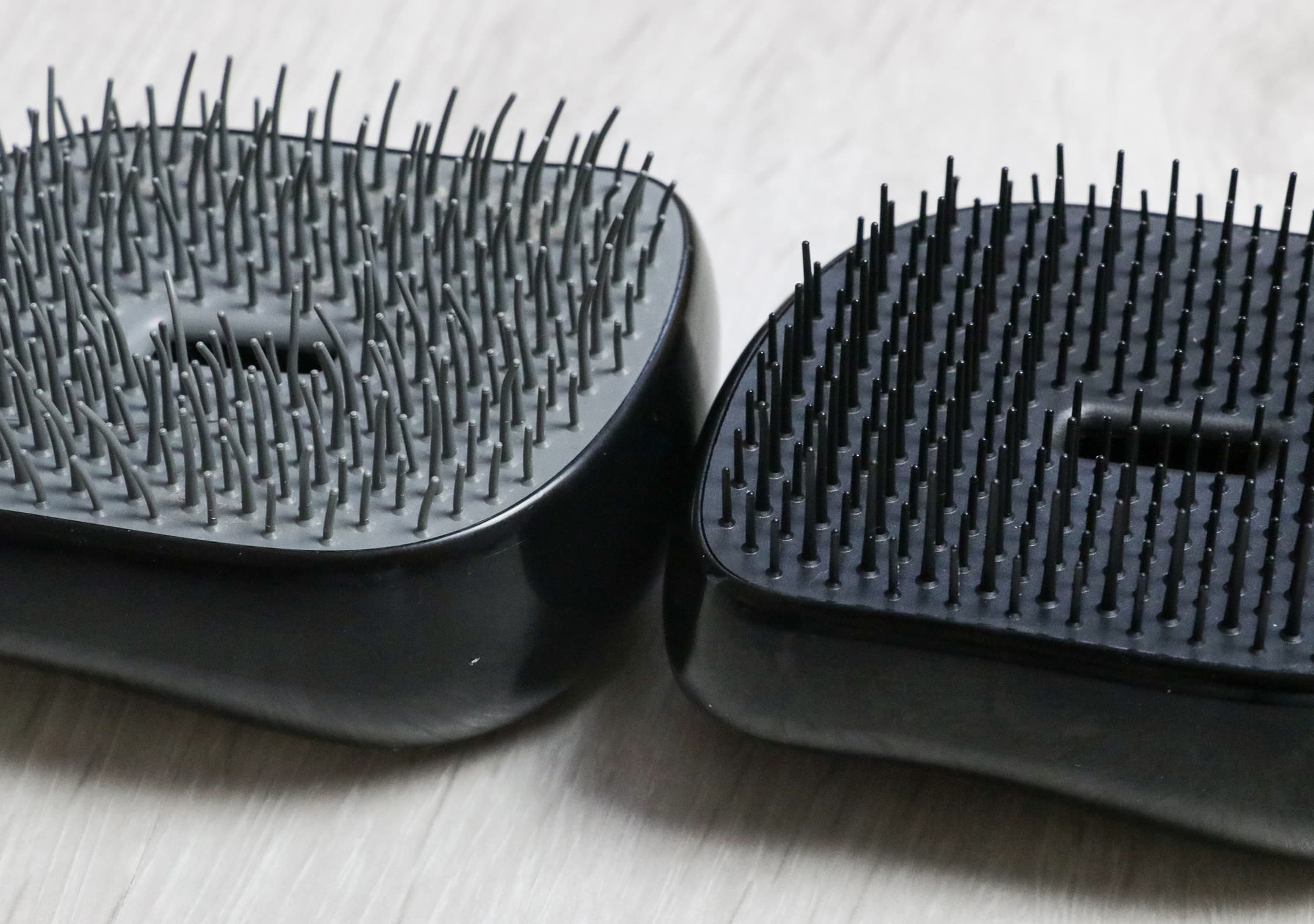 Three Year Old Teeth On The Left And New Tangle Teezer Compact Styler On The Right