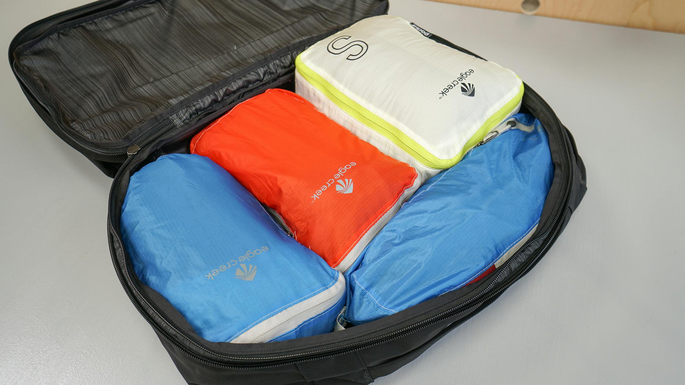 Packing cubes in a bag