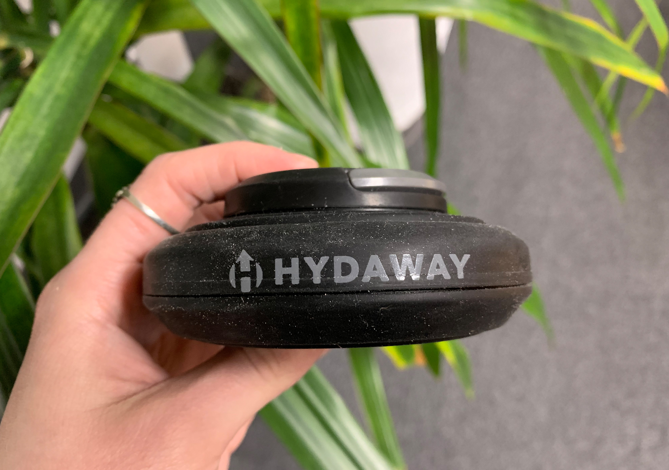 Hydaway 18oz Collapsible Water Bottle Fully Collapsed With Dust