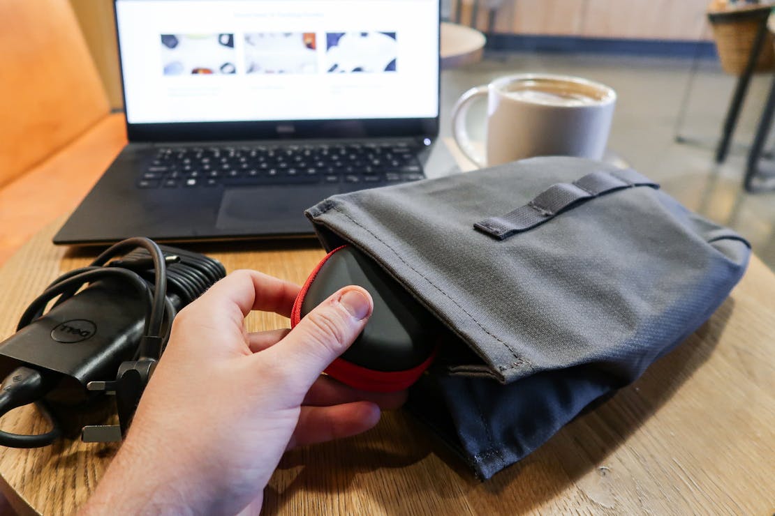 Millican Smith Utility Pouch At A Coffee House In The South Of England