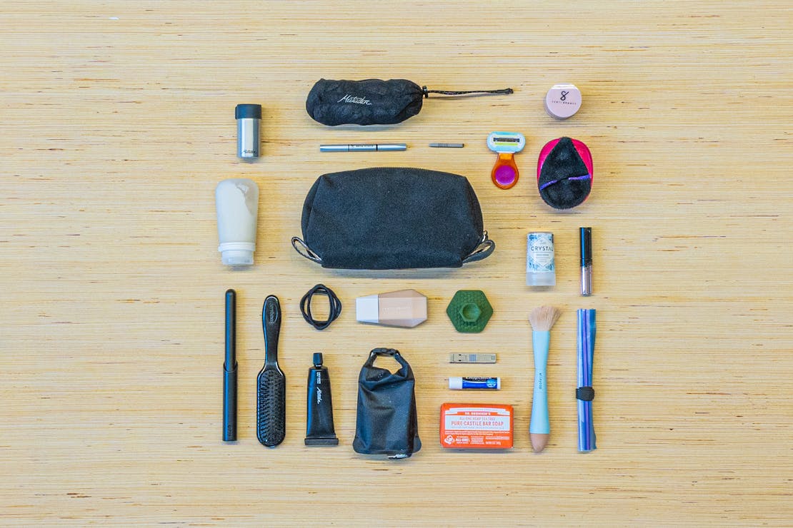 Digital Nomad Packing List Womens Toiletries Flatlay