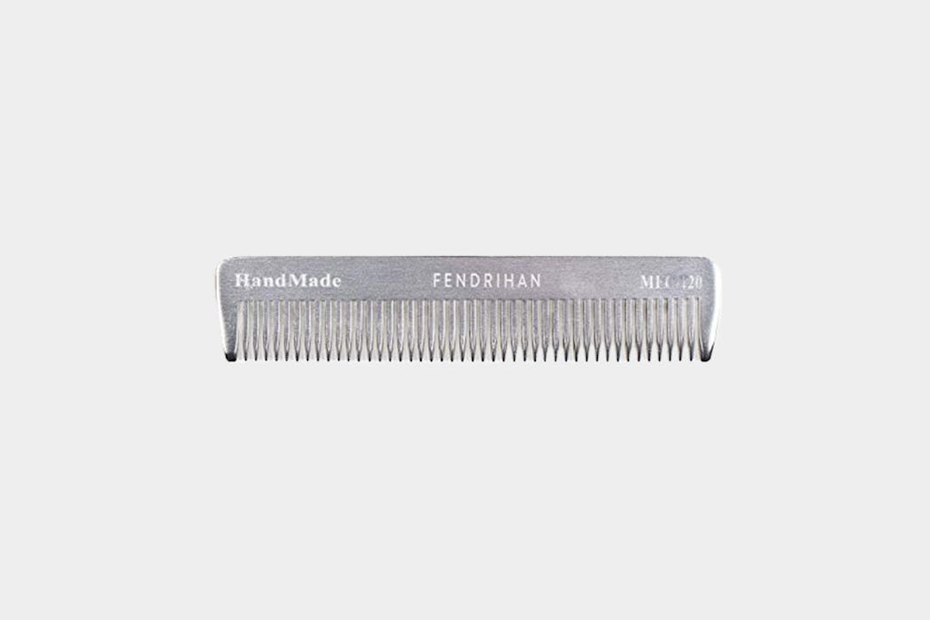 Fendrihan Sturdy Metal Fine Tooth Barber Pocket Grooming Comb