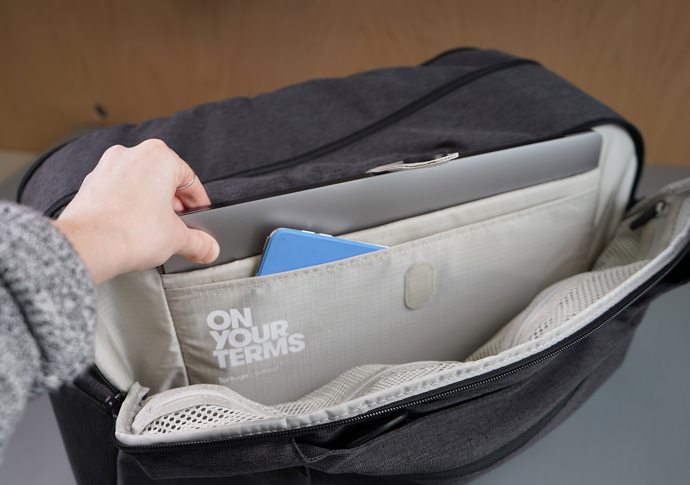 duffle bag with laptop compartment