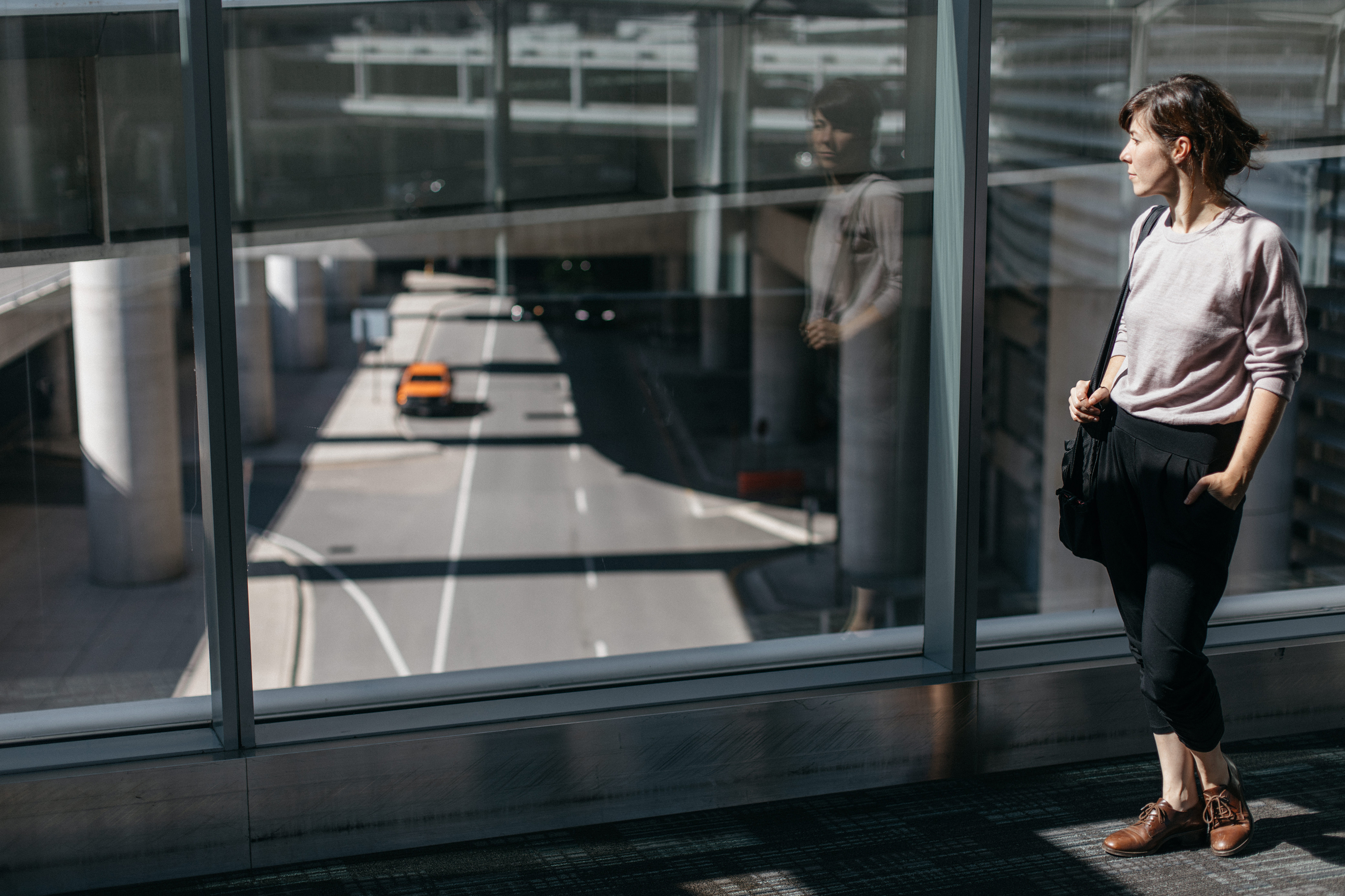 Women's Dressy Sweatpant worn at the airport