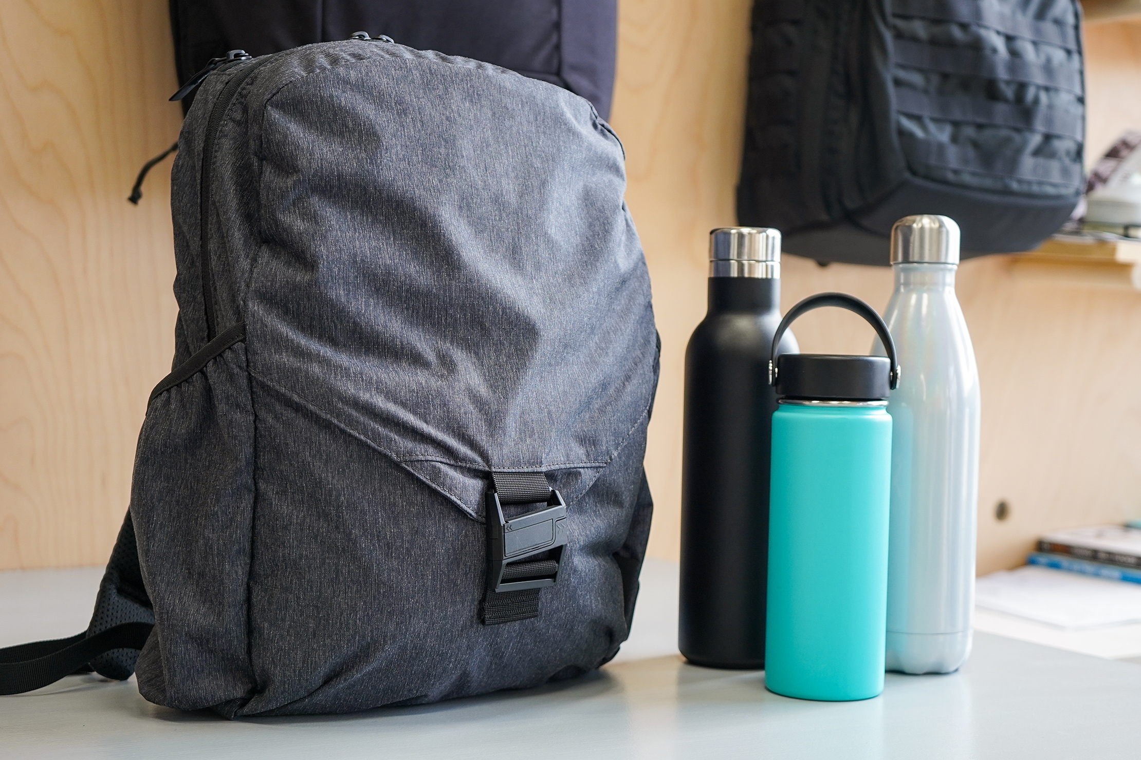 Aer Go Pack Water Bottle Pockets