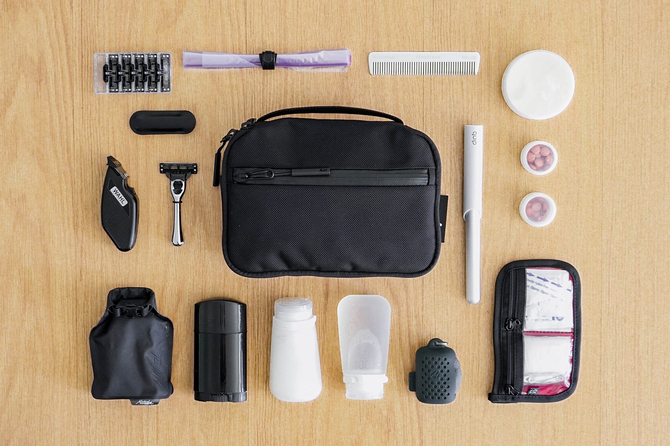 Aer Travel Kit Flat Lay