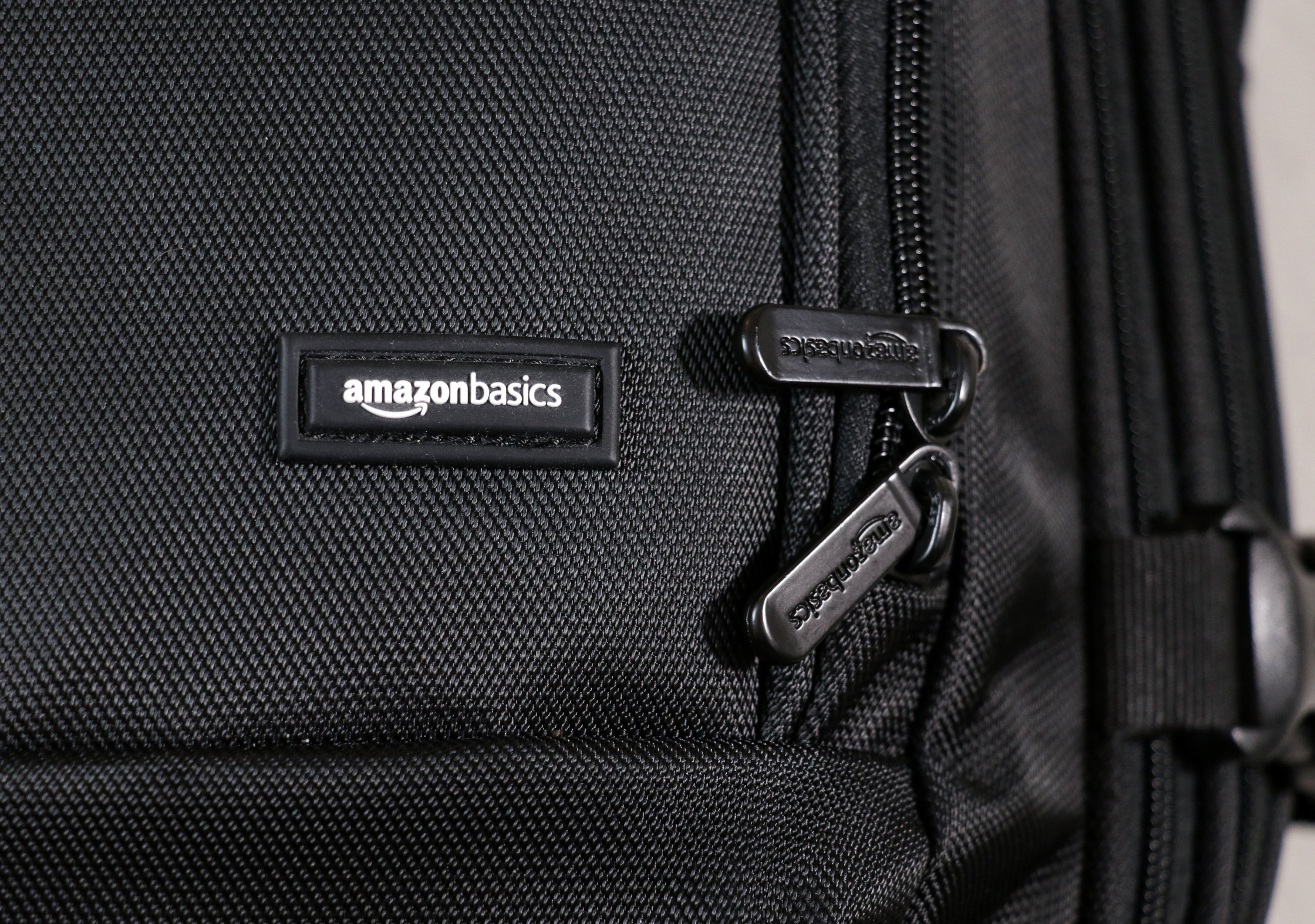 AmazonBasics Carry-On Travel Backpack Branding