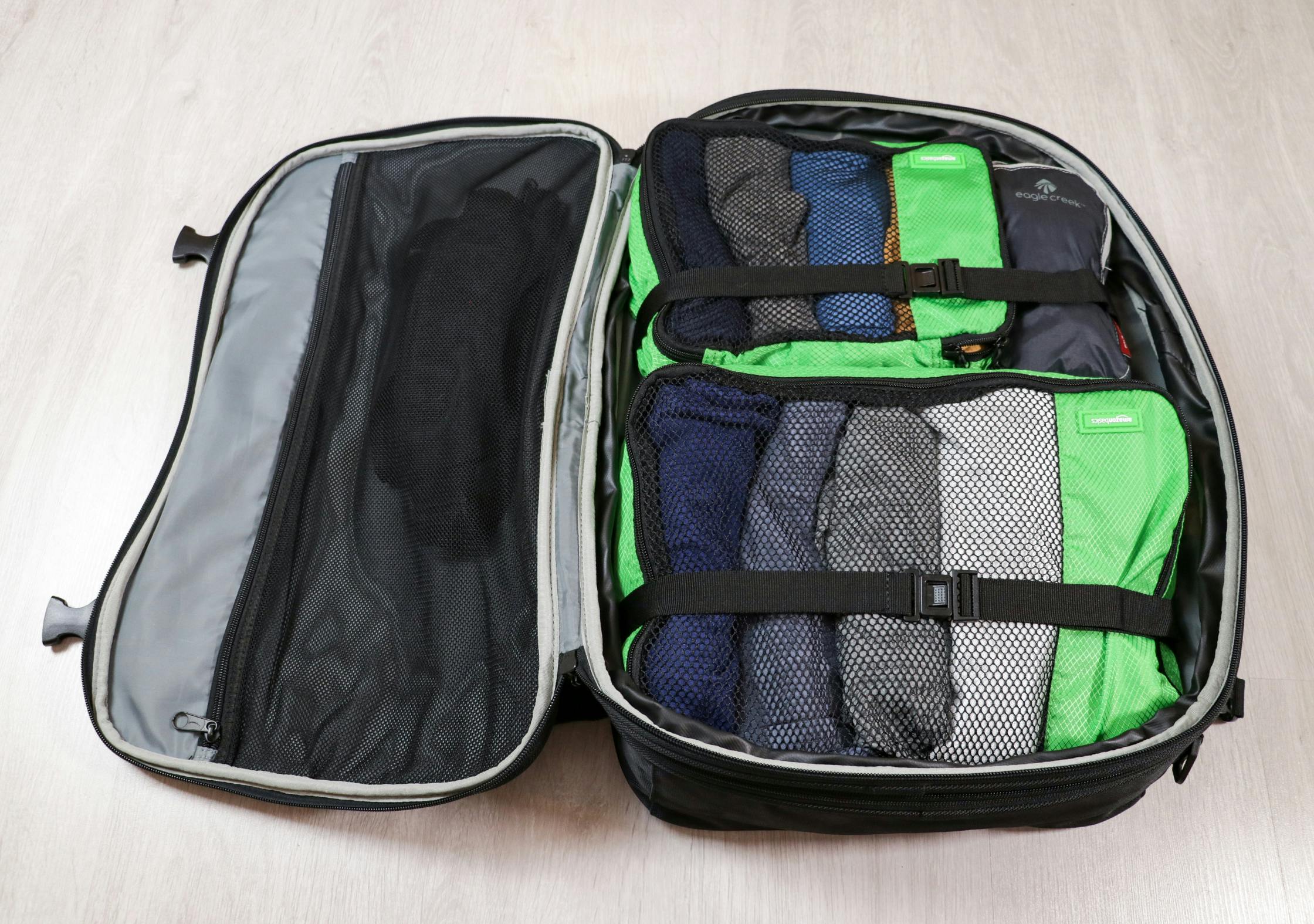 AmazonBasics Packing Cubes In The AmazonBasics Carry-On Travel Backpack