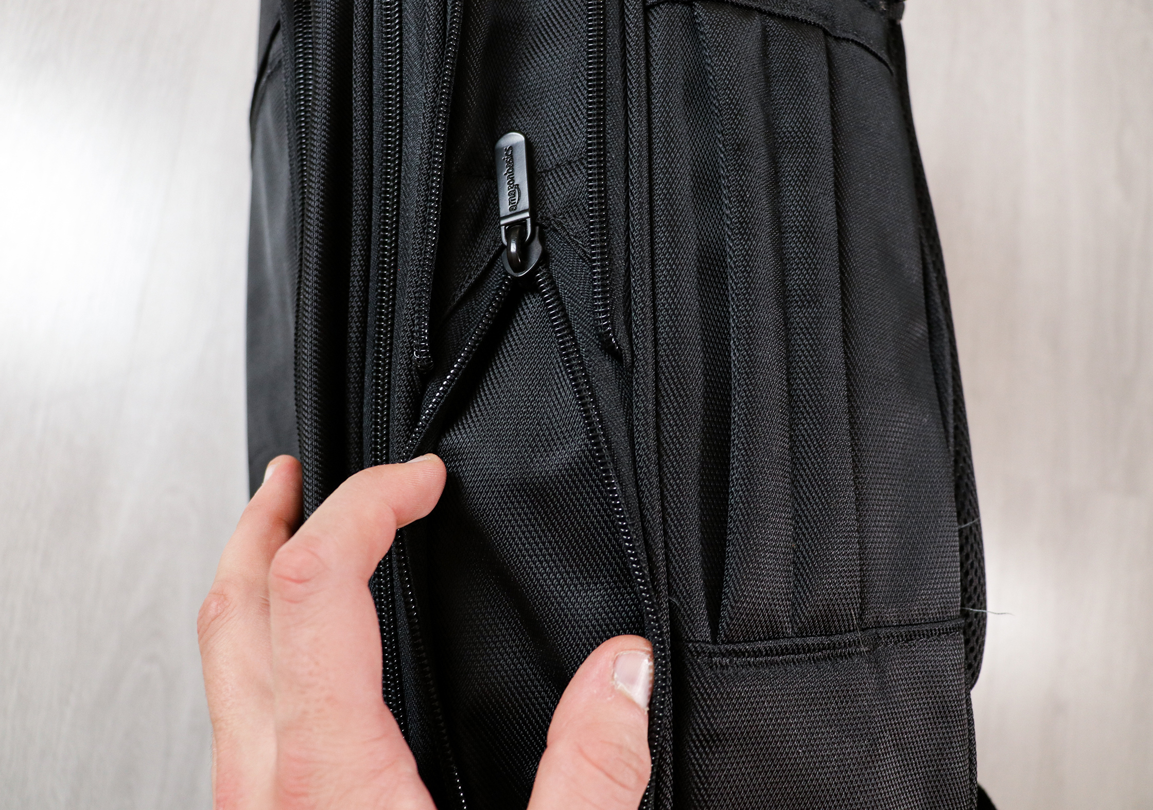 AmazonBasics Carry-On Travel Backpack Expandable Zipper