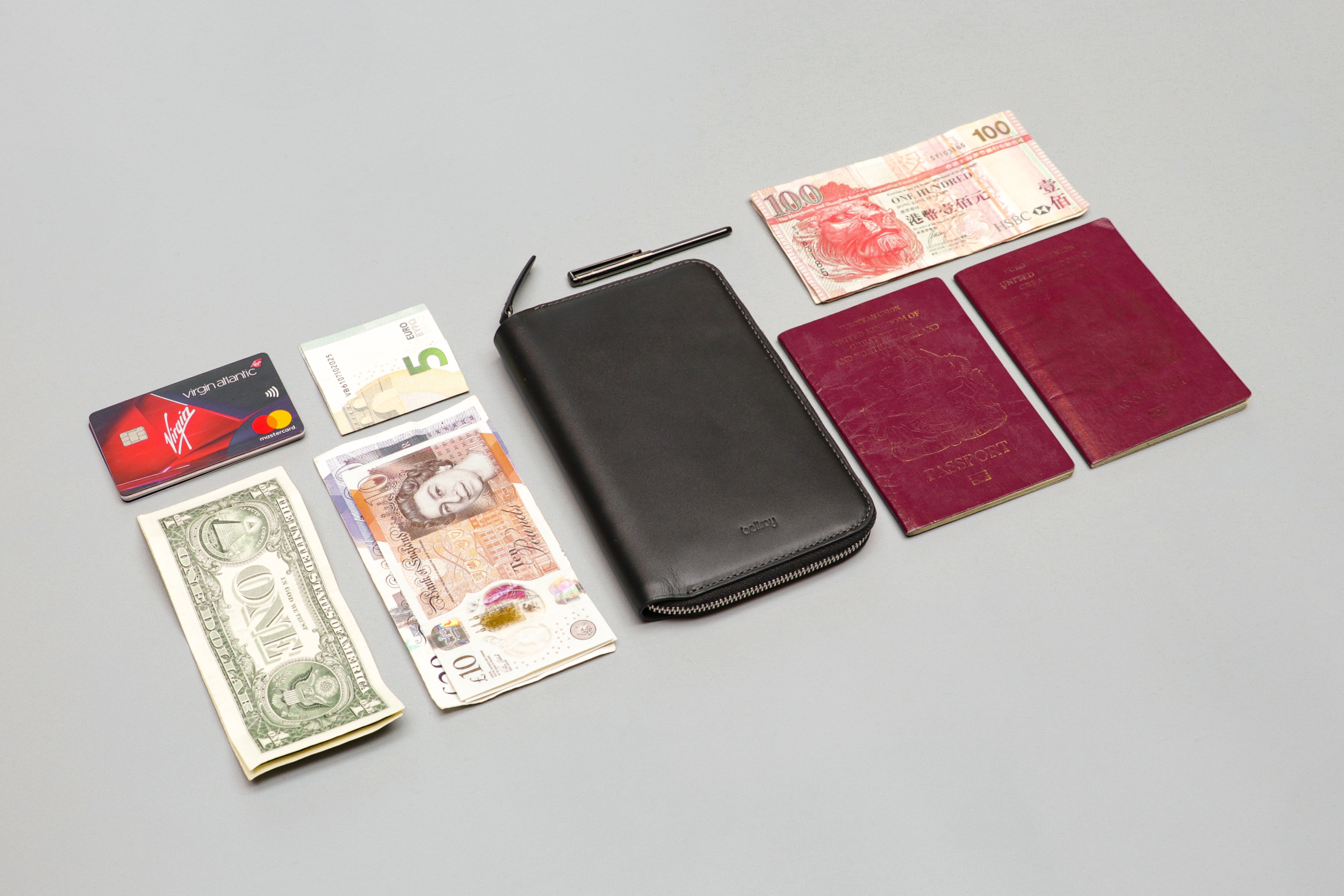 Bellroy Travel Folio Flat Lay