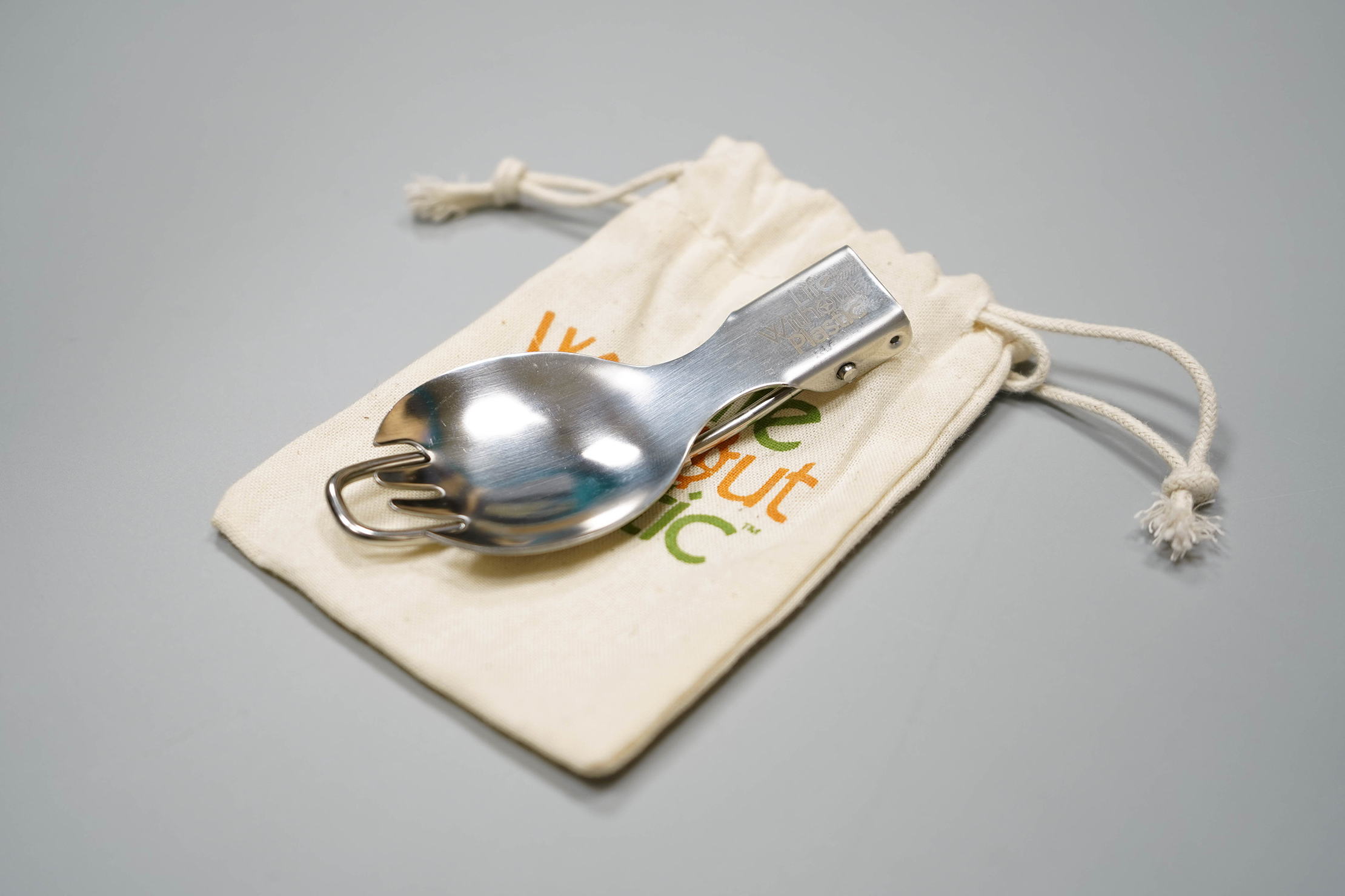 Life Without Plastic Stainless Steel Folding Spork With Case