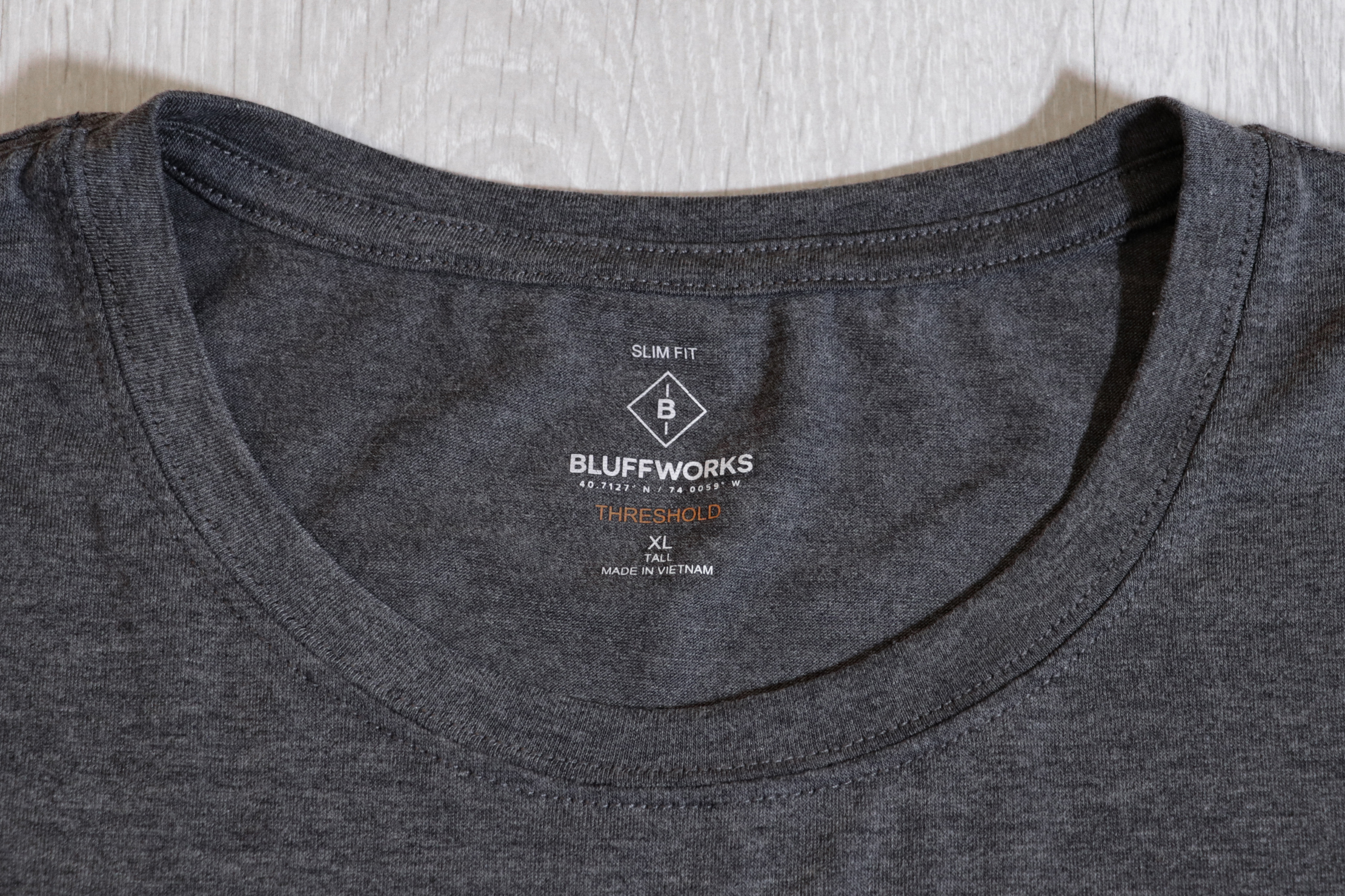 Bluffworks Threshold Performance T-shirt Label
