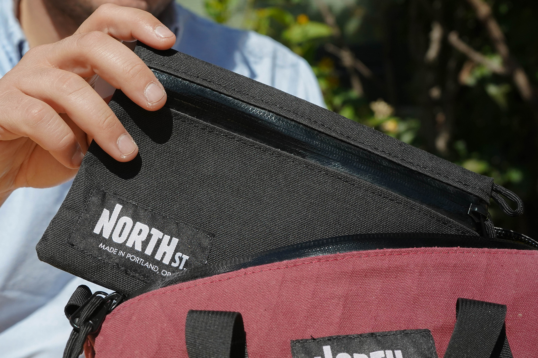North St. Bags Pittock Travel Pouch In Use