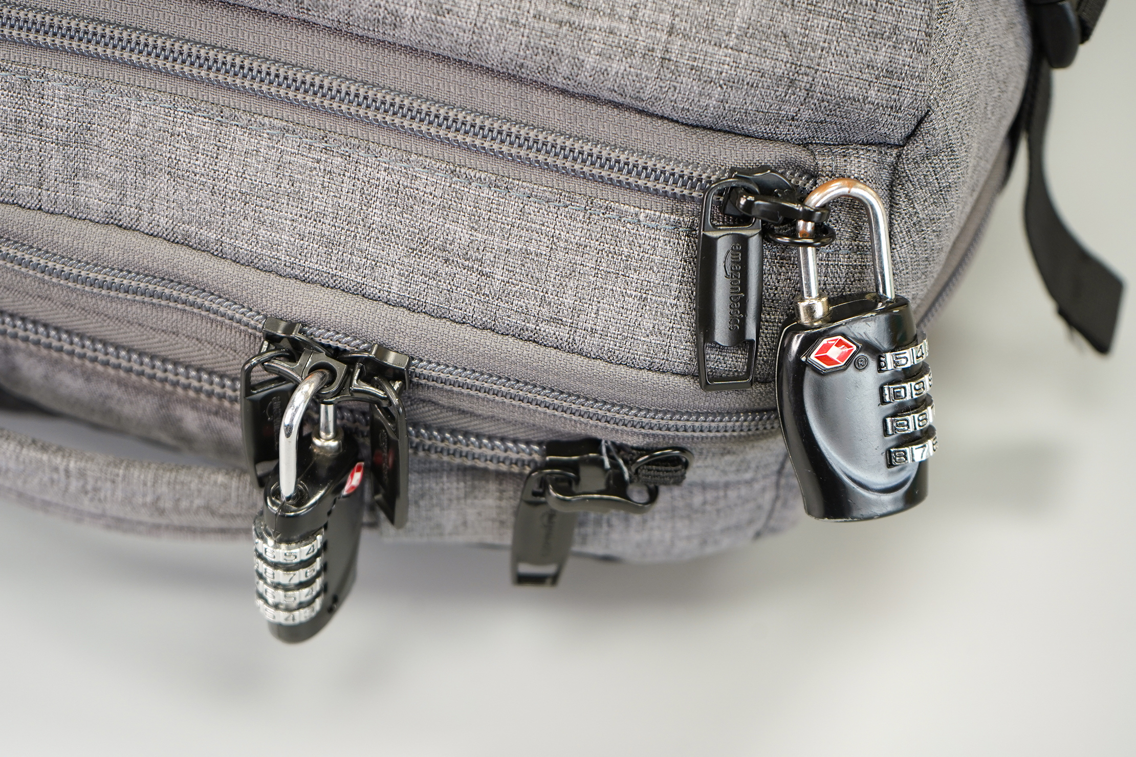 AmazonBasics Slim Travel Backpack Weekender Lockable Zippers