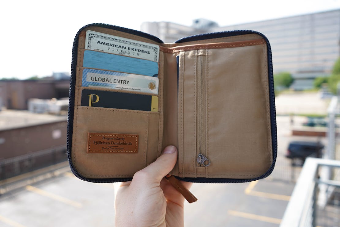 Fjallraven passport wallet plum