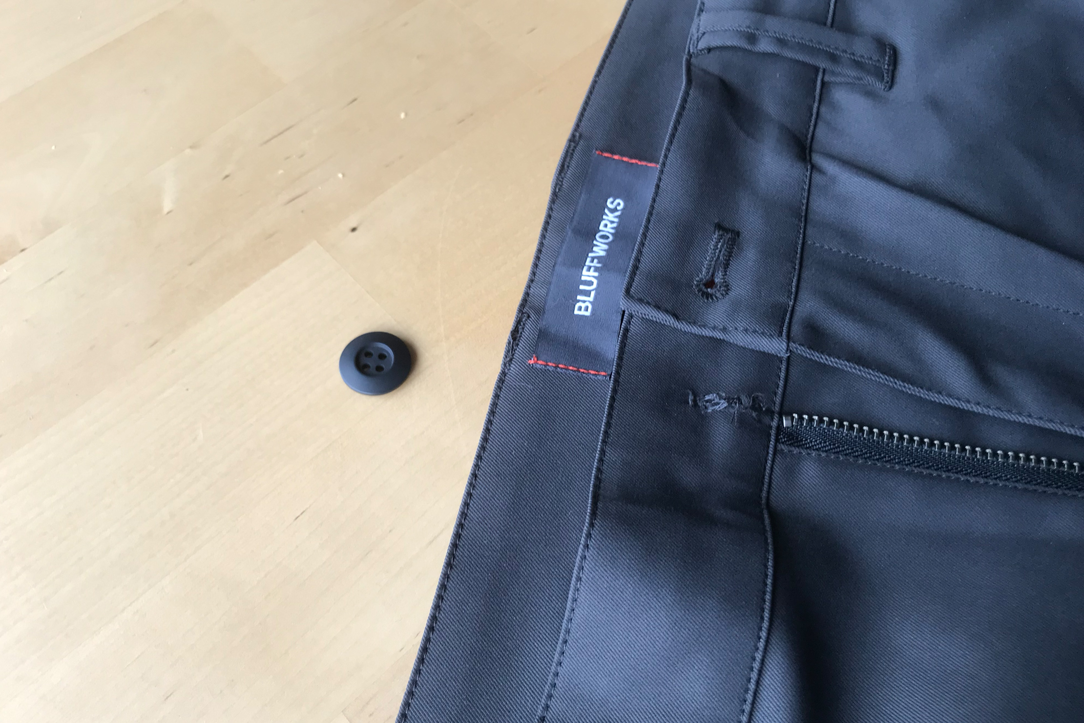 Bluffworks Ascender Chino Button Fell Off