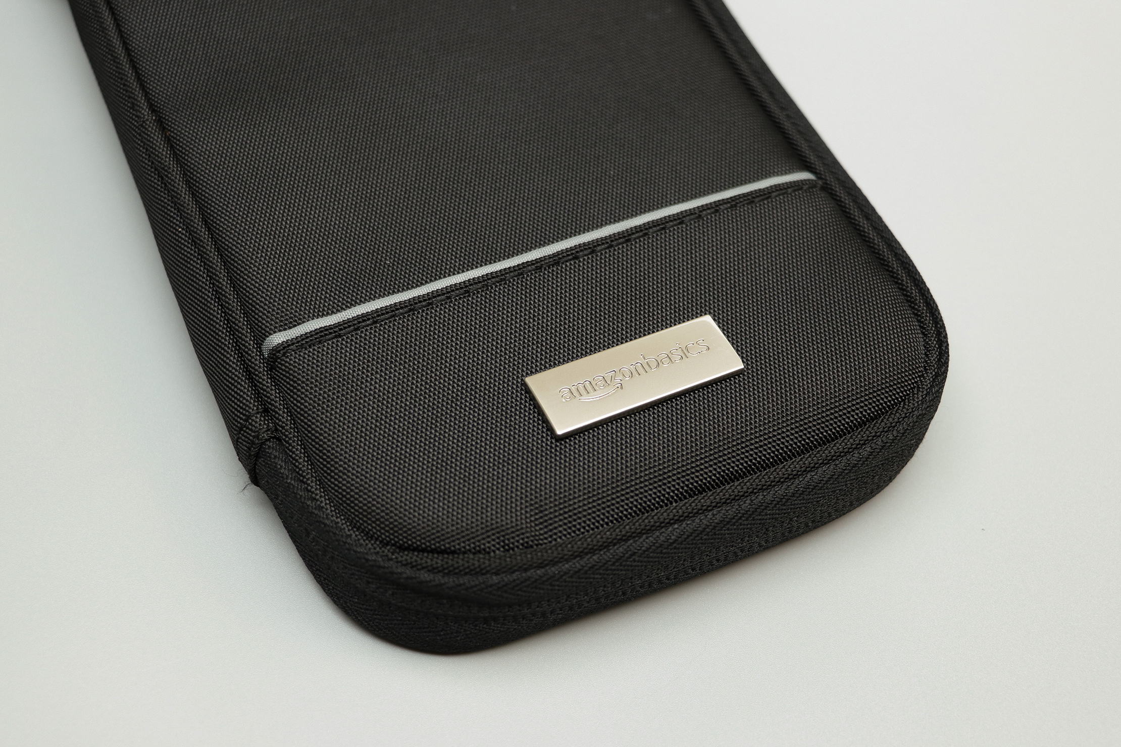 AmazonBasics RFID Travel Passport Wallet Logo And Material