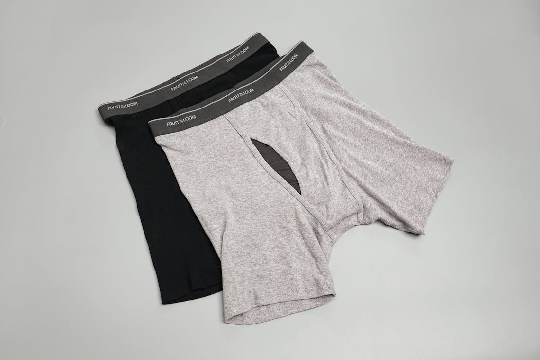 Fruit of the Loom Men's CoolZone Fly Black and Gray Trunk Briefs