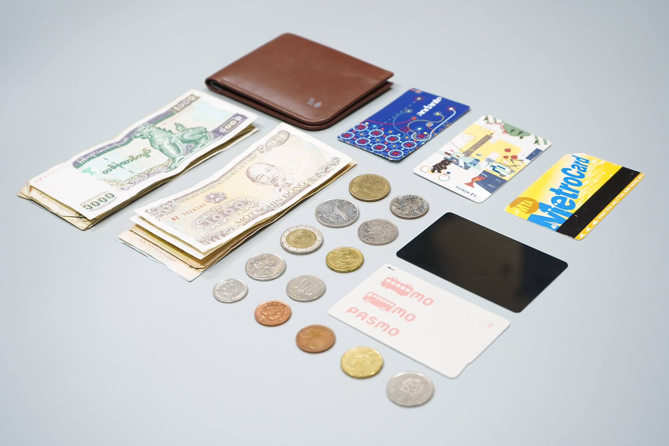 Bellroy Hide And Seek RFID Wallet Huckberry Exclusive Flat Lay