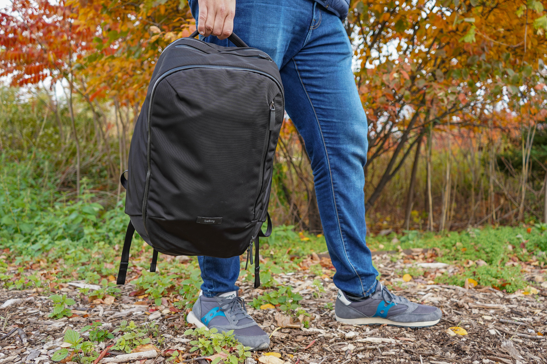 Bellroy Transit Backpack Held By Top Handle