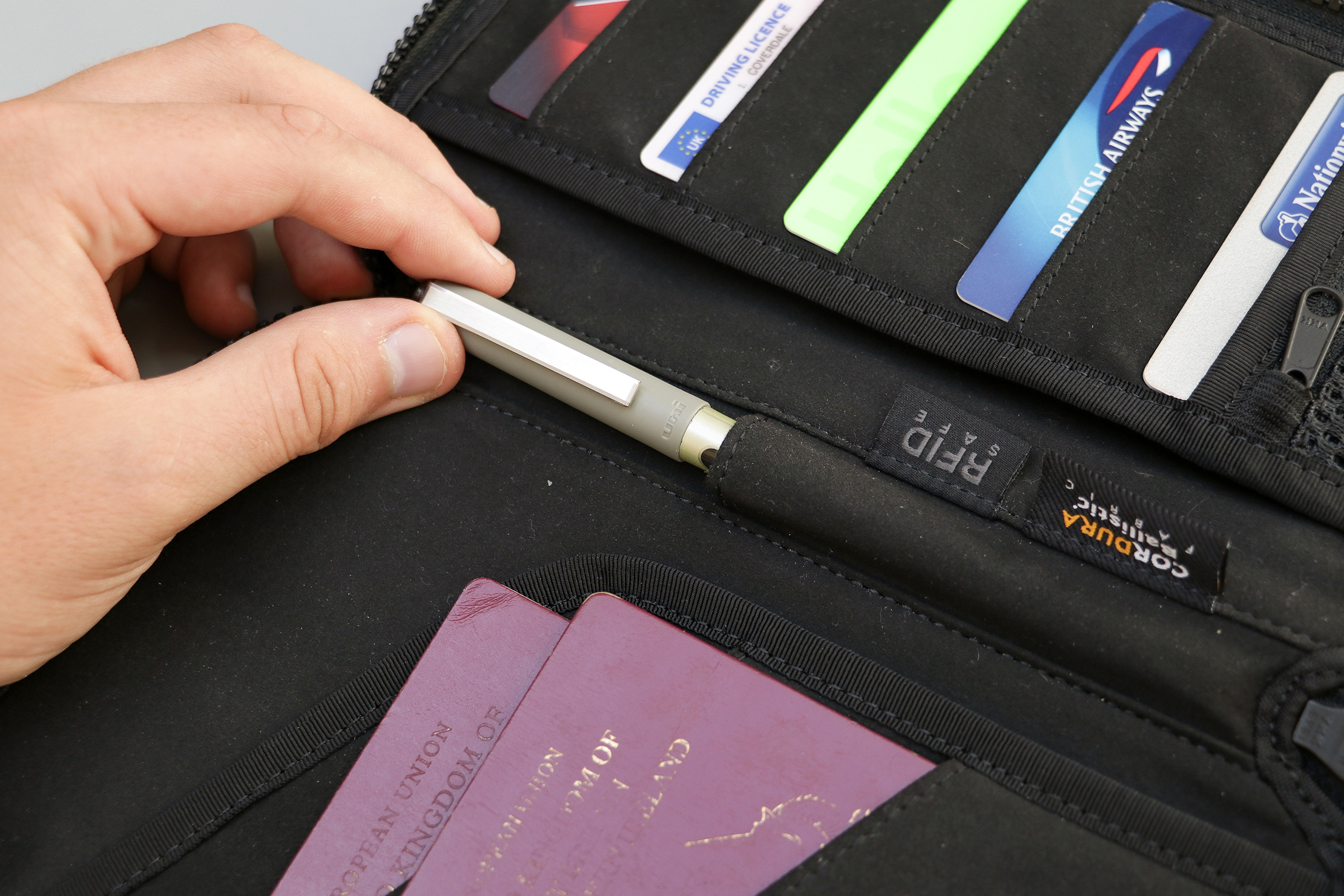 Aer Travel Zip Wallet Pen Holder