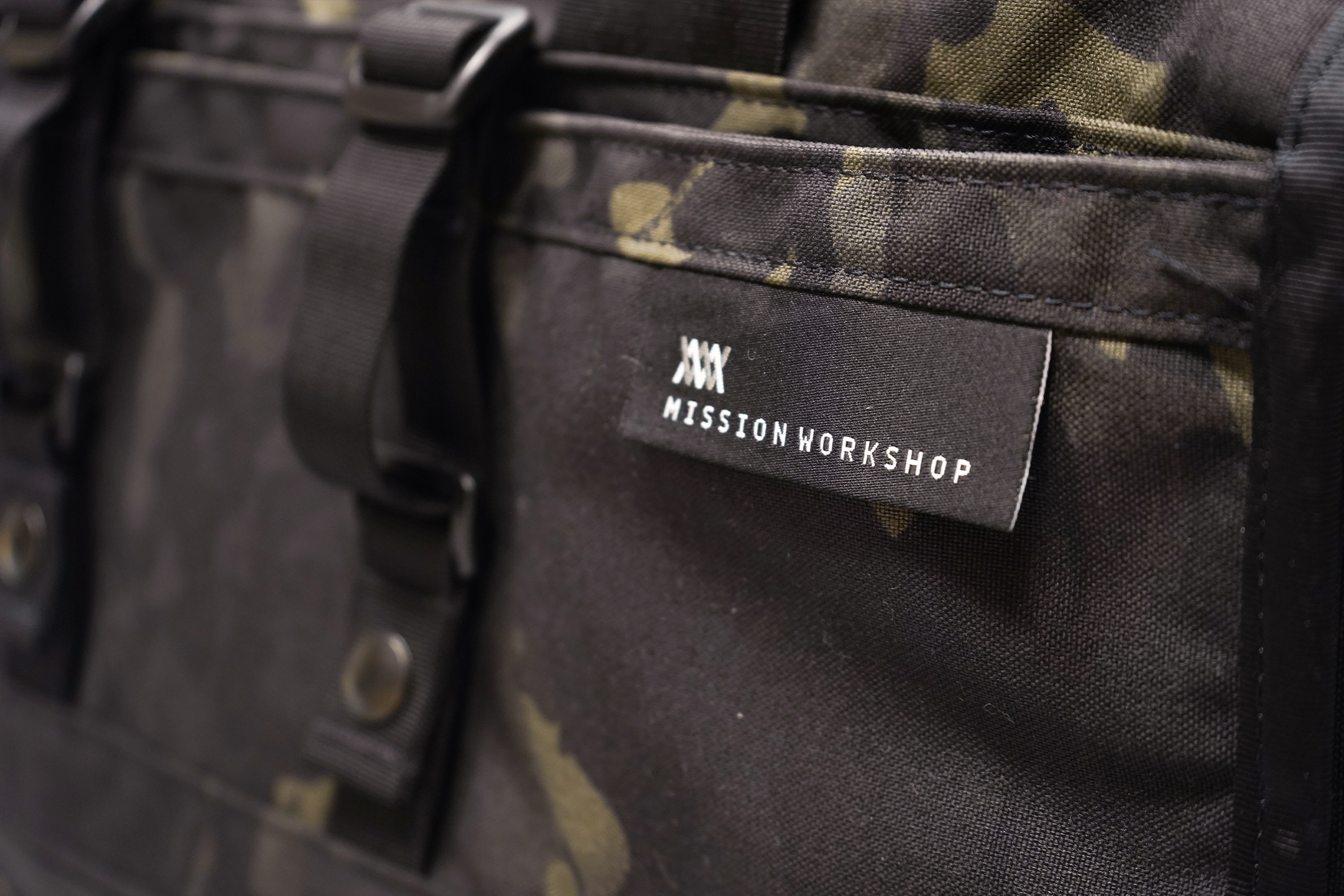 Mission Workshop Transit Duffle Material and Logo