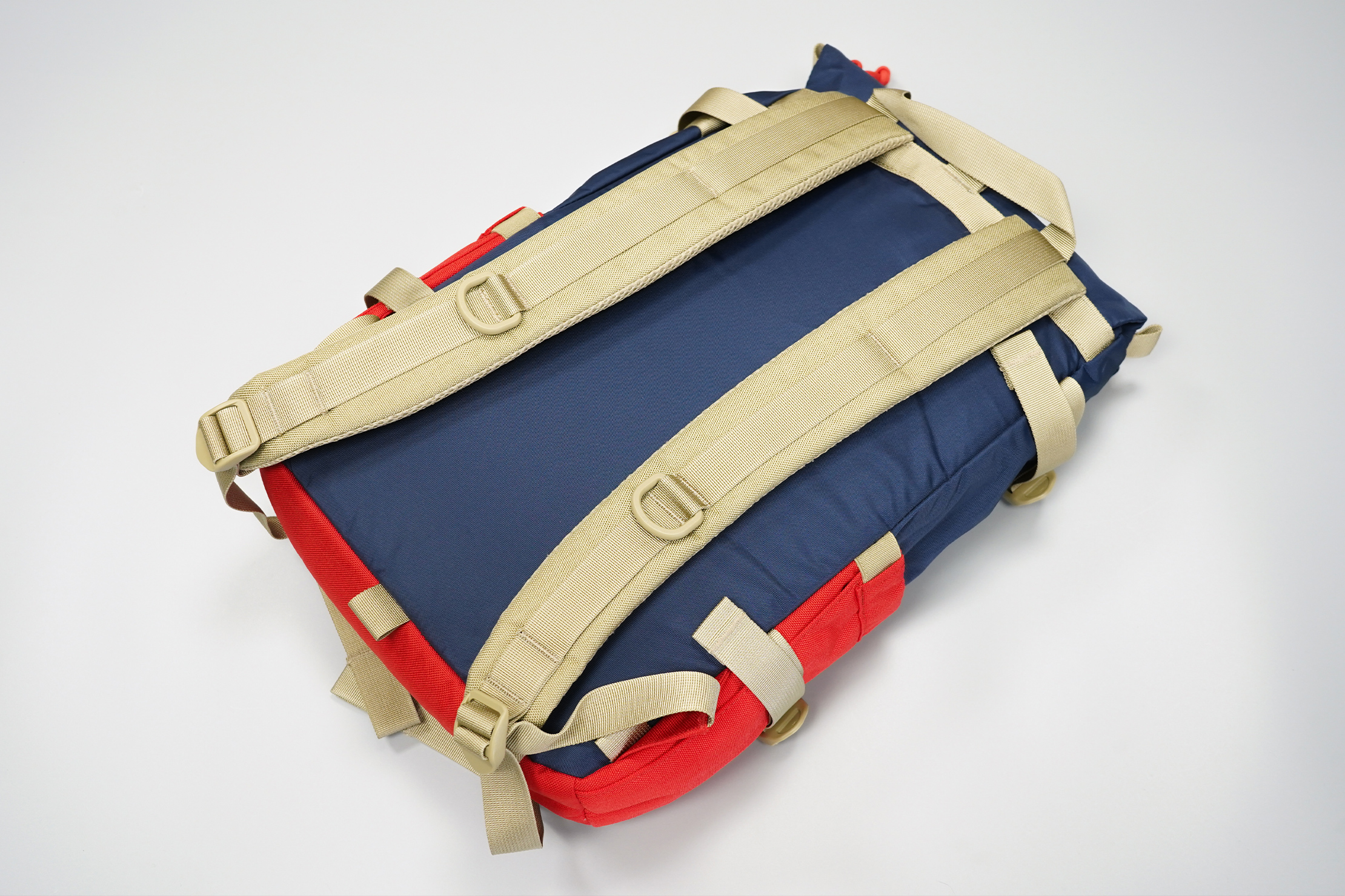 Topo Designs Rover Pack Classic | The simple harness system can be augmented by an optional sternum strap and hip belt, available as separate purchases