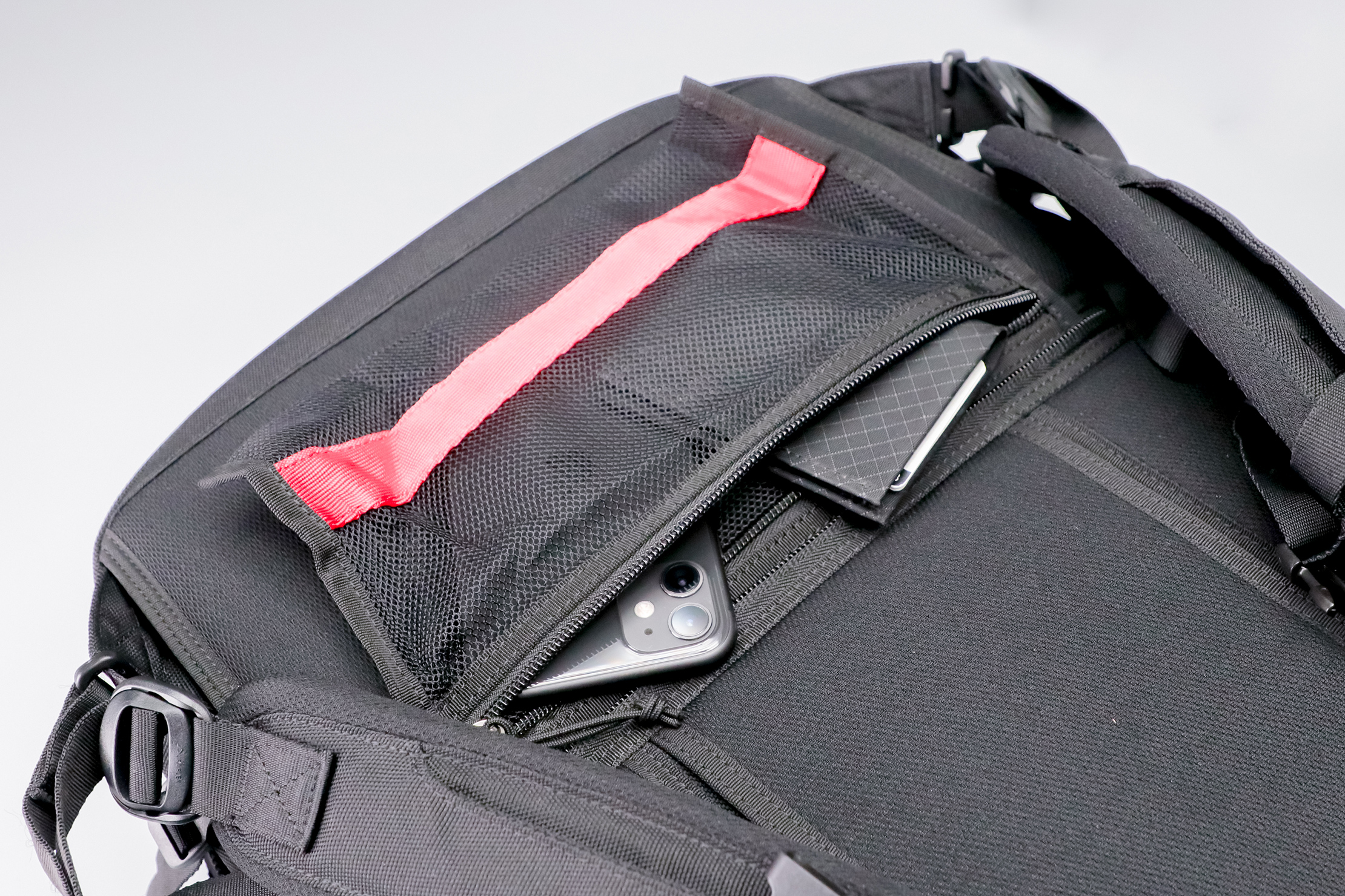 Pakt Travel Backpack Hidden Pouch Close Up