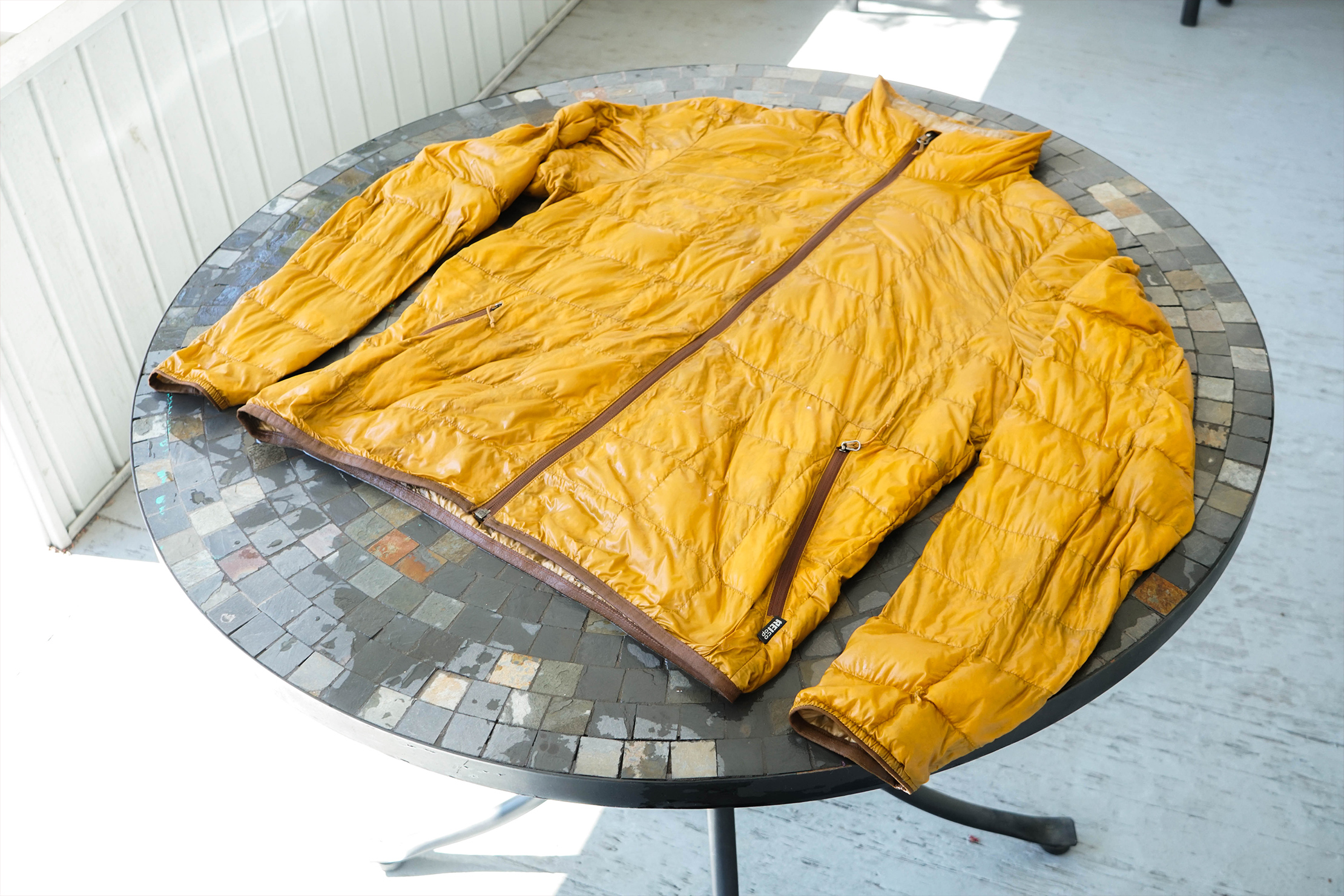 Laying Out Jacket to Dry 