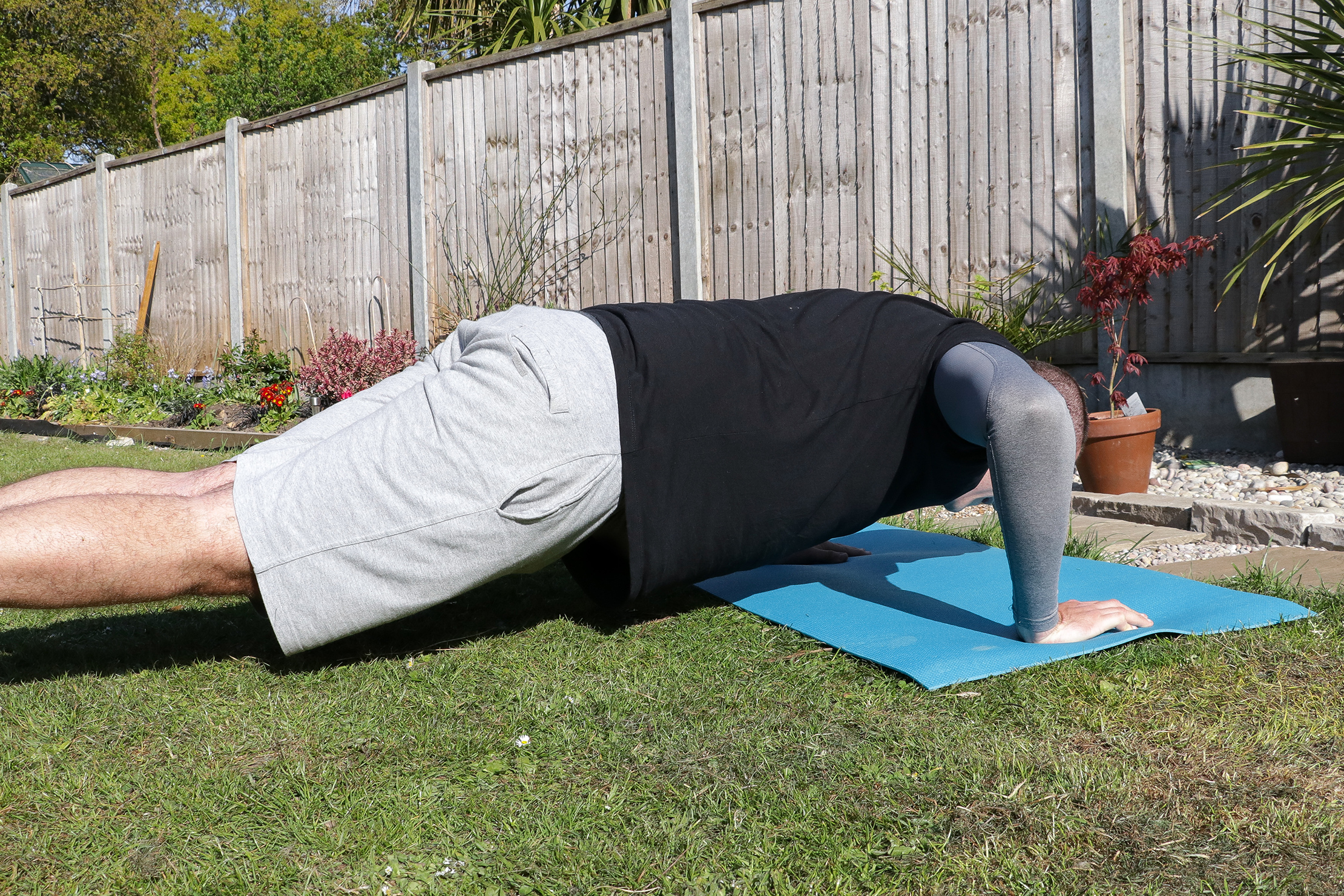 Doing A Push Up Outside