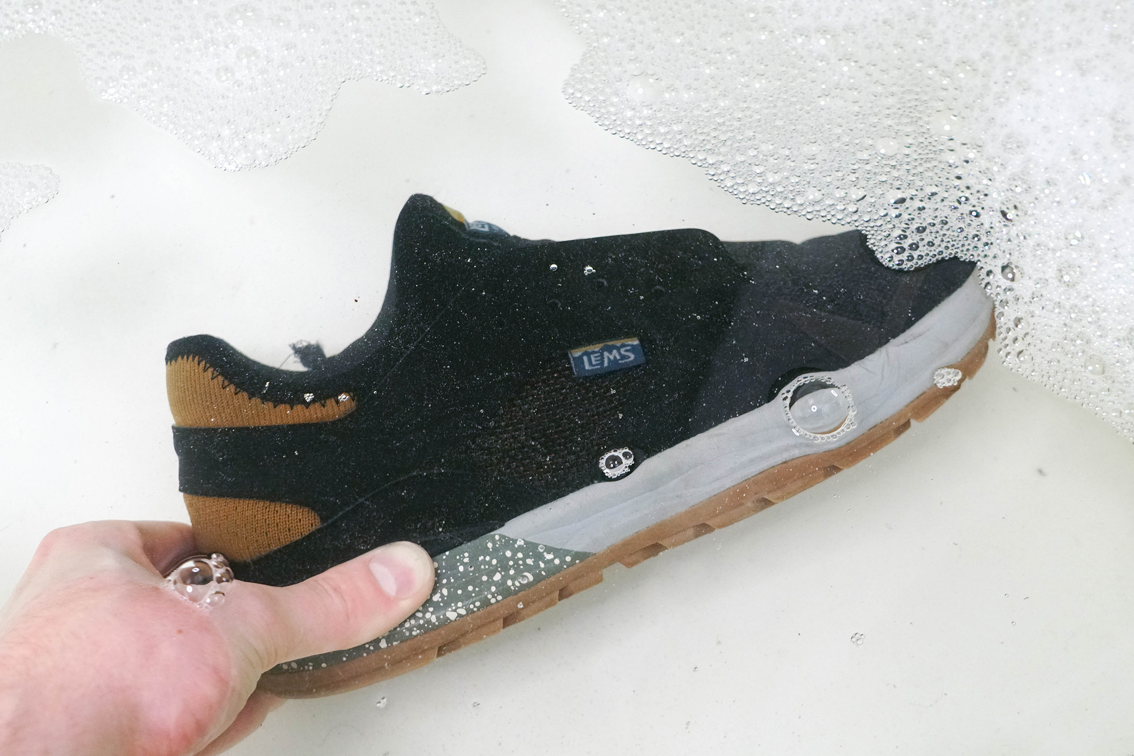 Soaking Shoes in Soapy Water