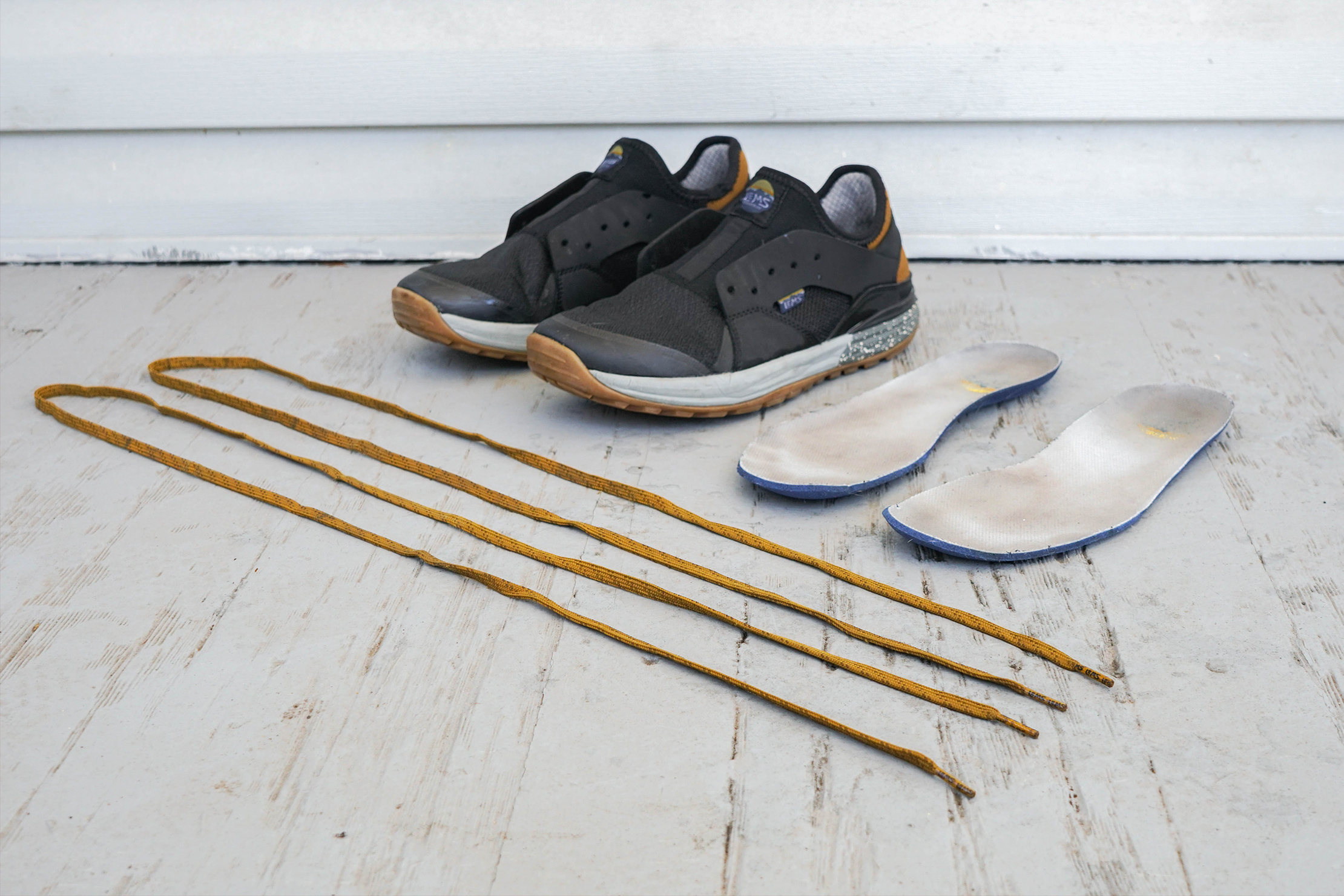 Laying Out Shoes to Dry