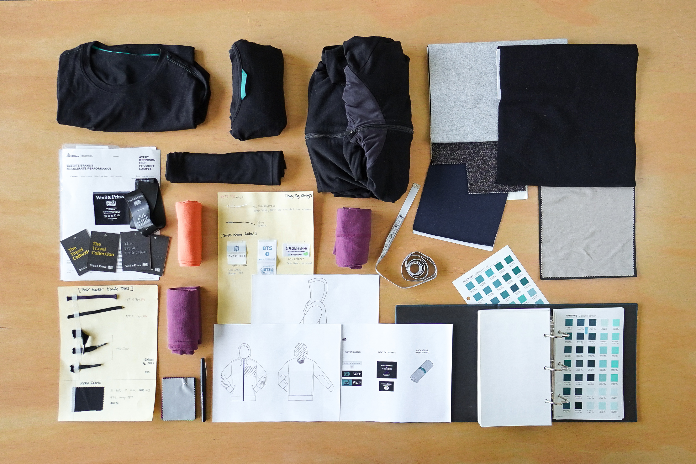 Materials and Designs at Wool & Prince HQ in Portland